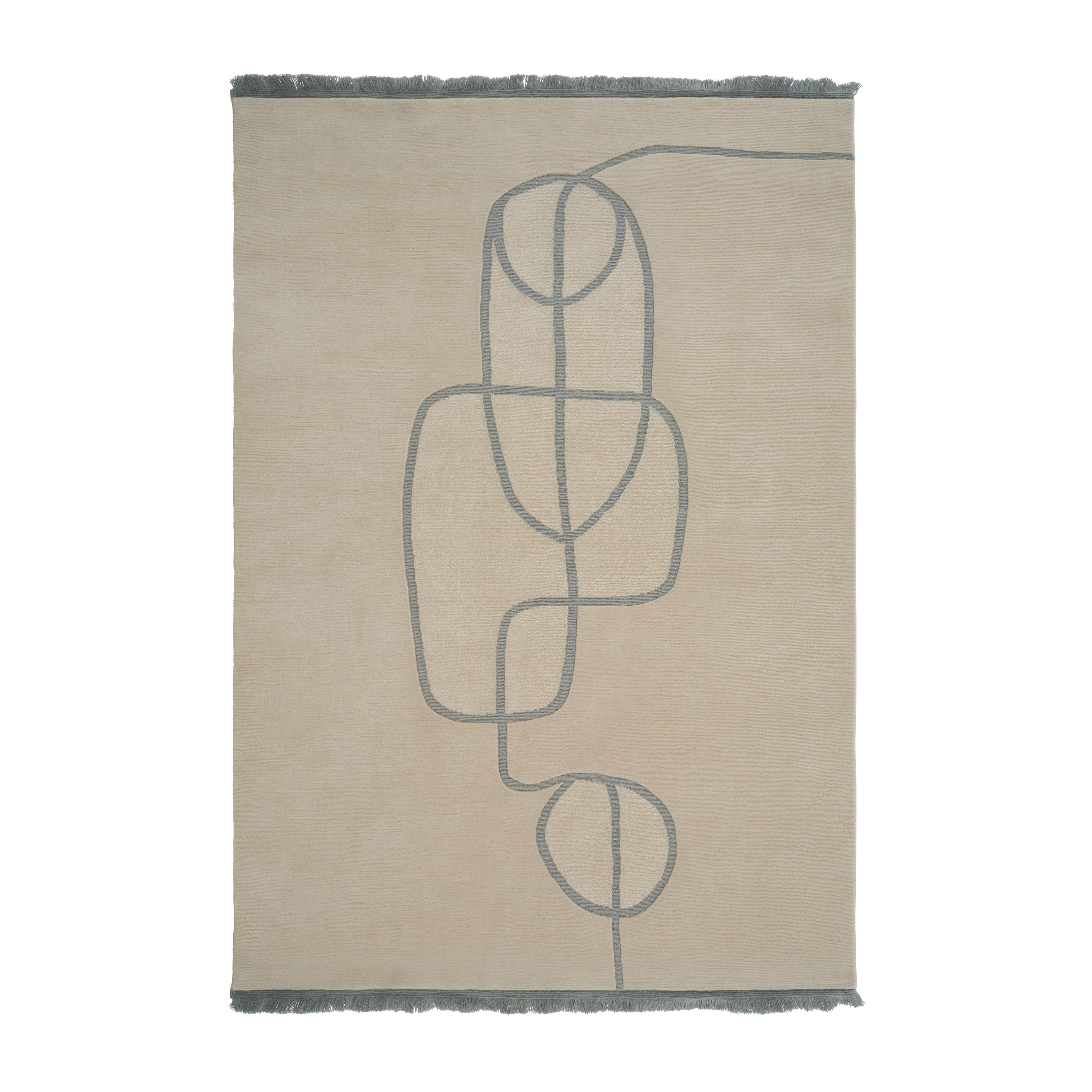 Koberec LINEAL FLOW béžový so šedou