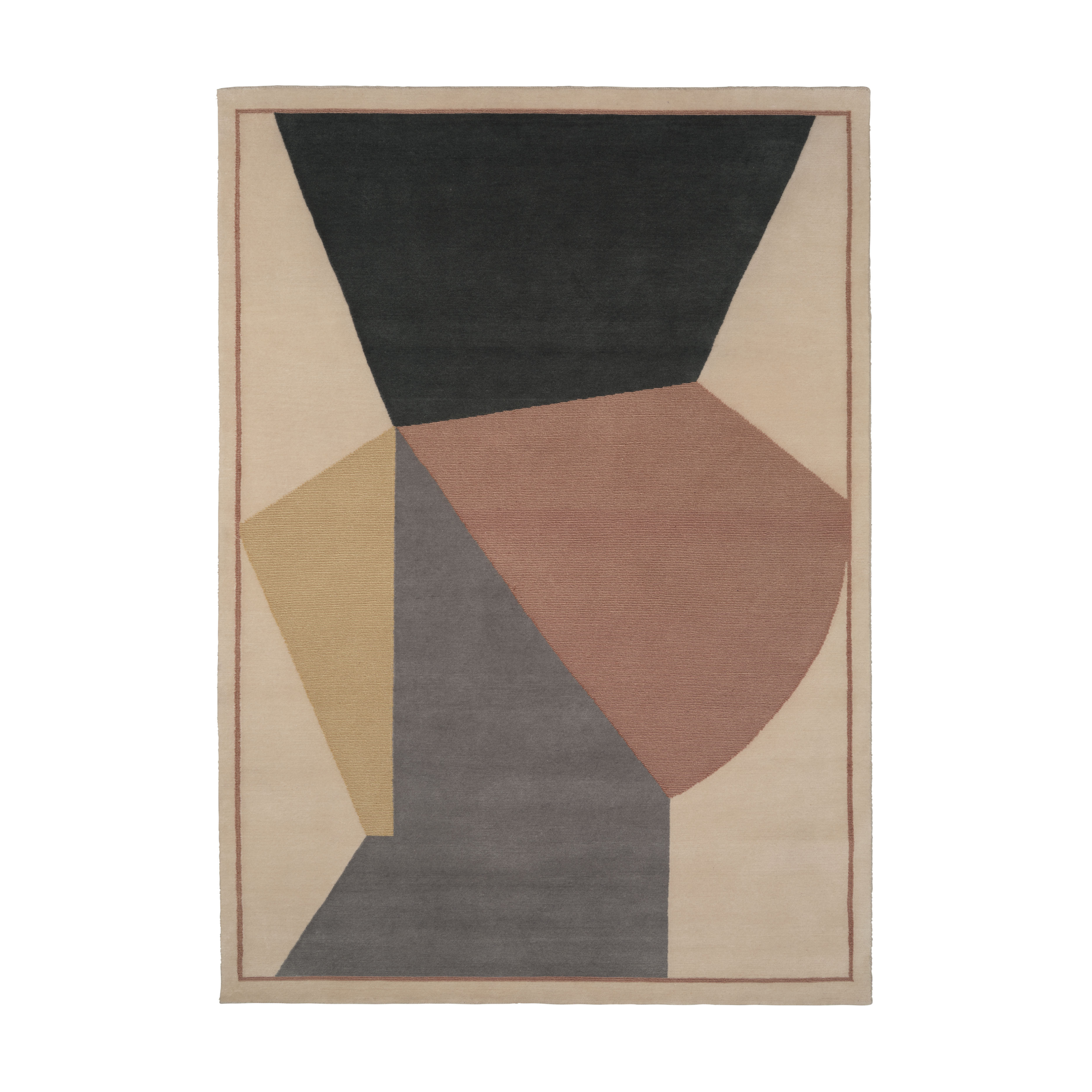 DIFFUSED AURA Rug in Broken Pink with Beige