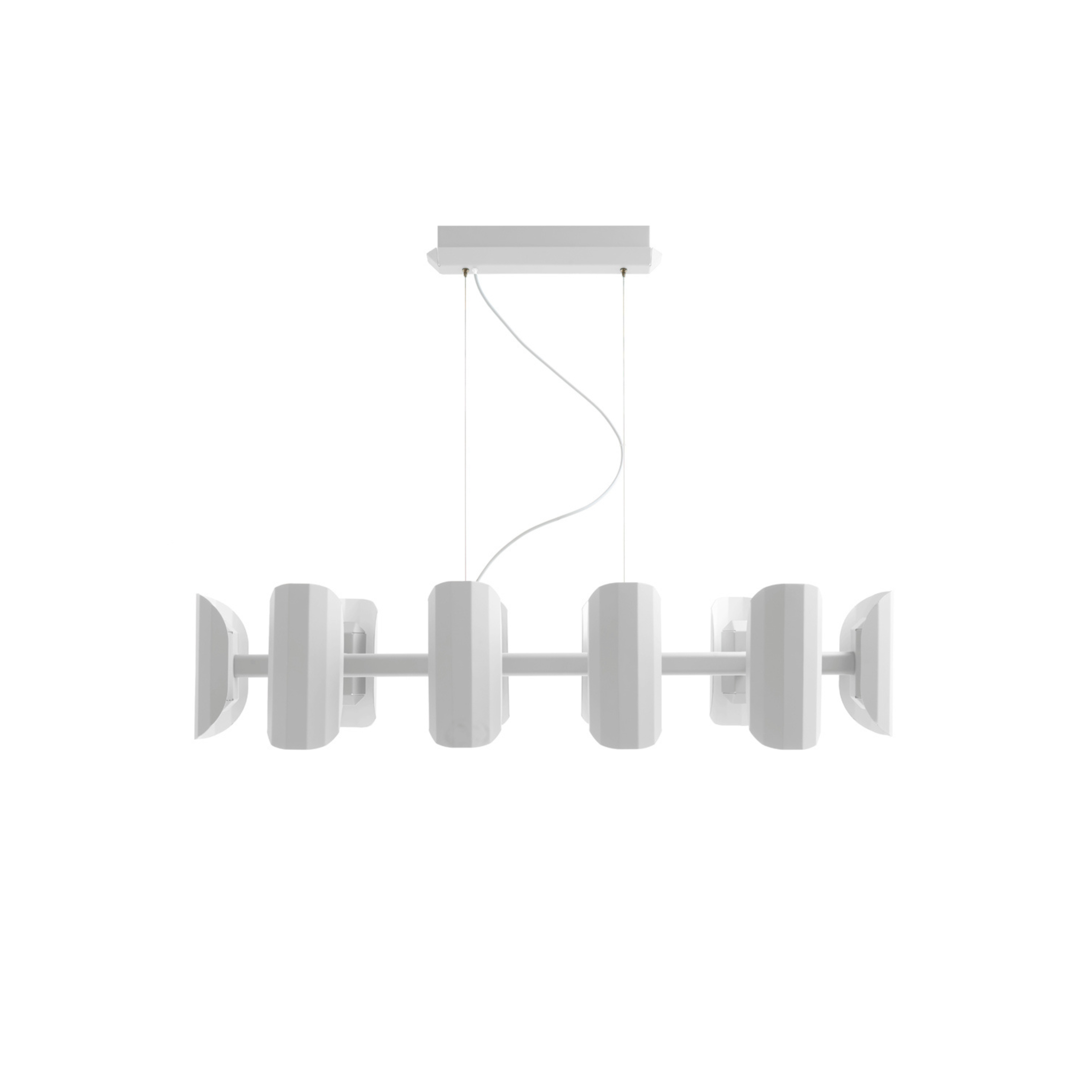 Biele viacramenné závesné svietidlo APOLIN