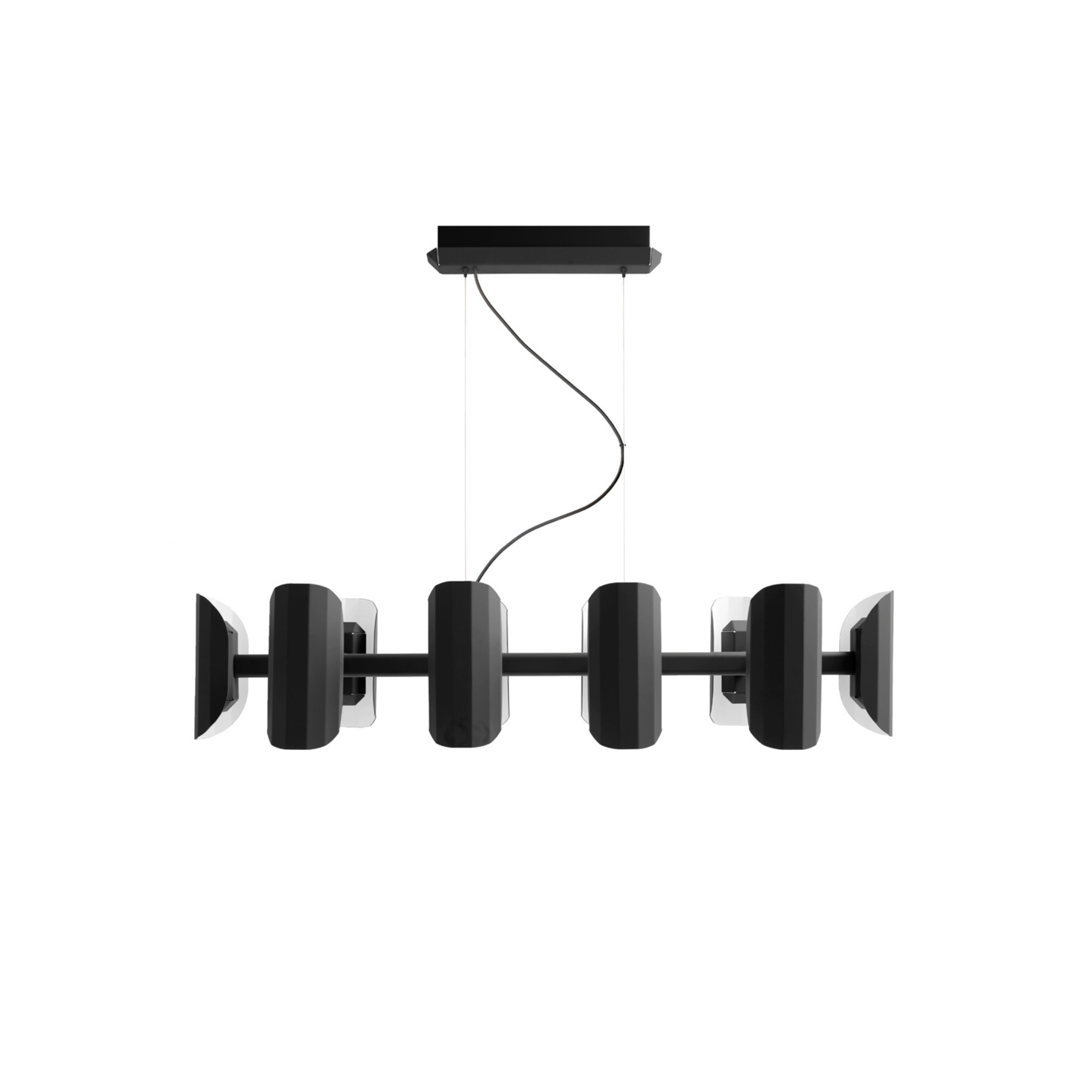 Závesná lampa s viacerými ramenami APOLIN čierna