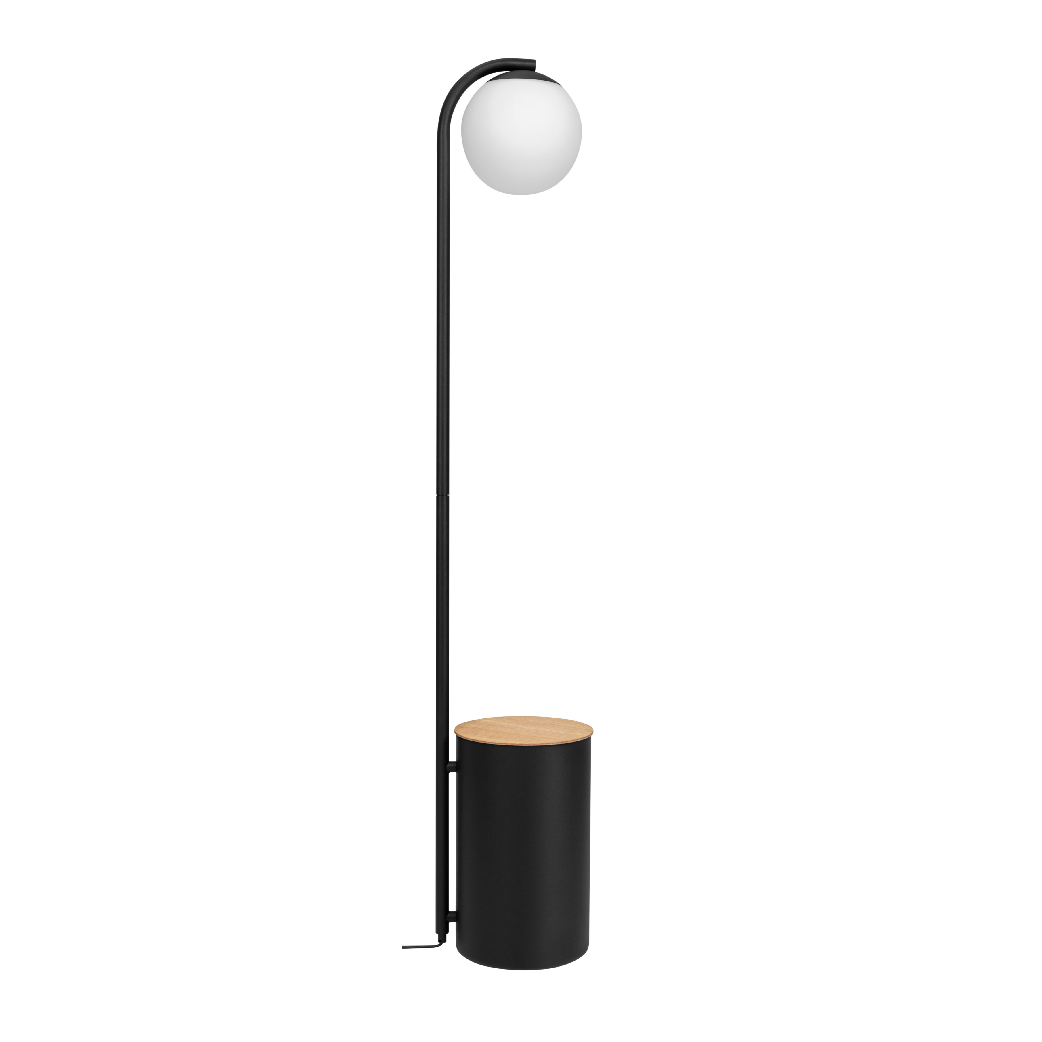 BOTANICA DECO XL black floor lamp with table