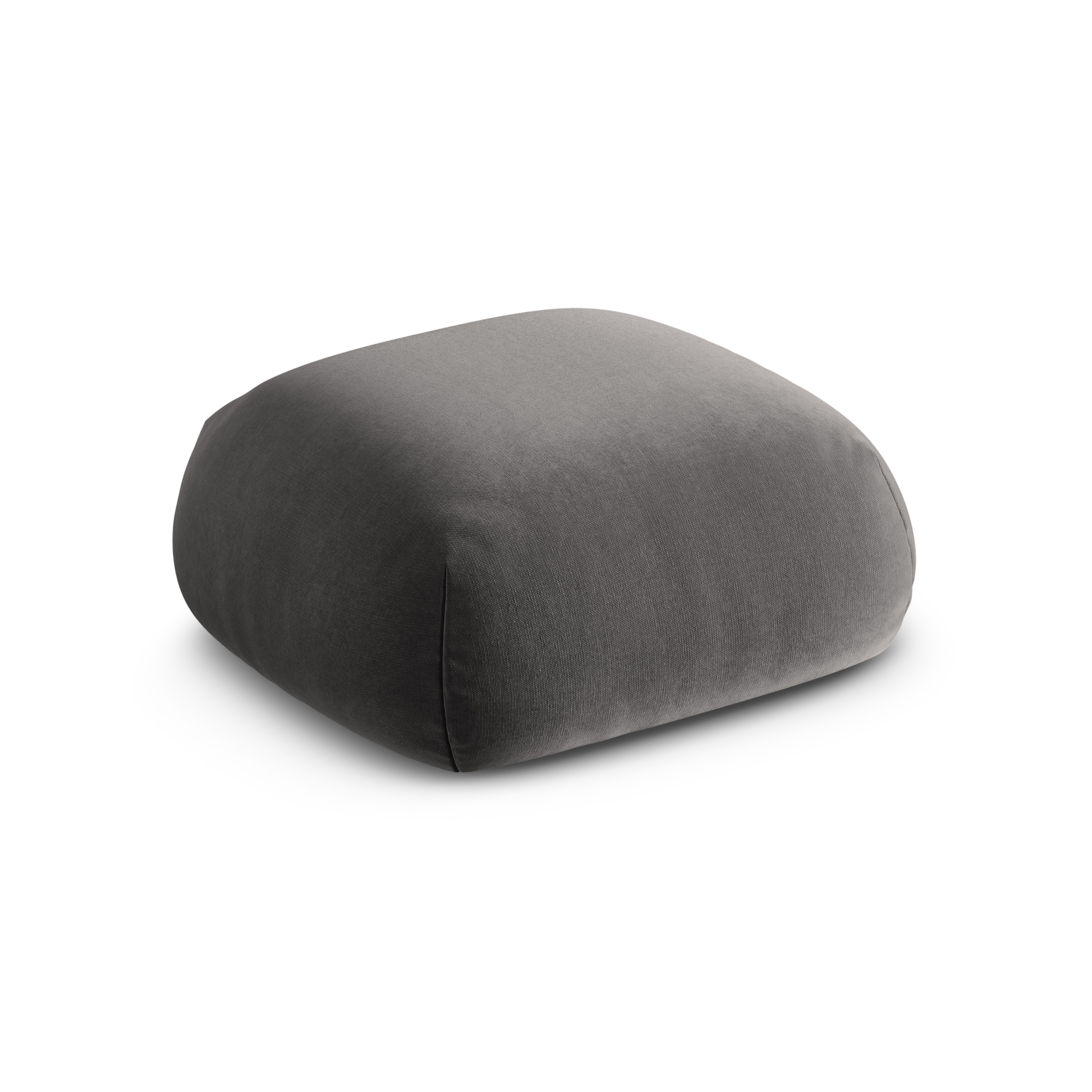 Puf zamatový ROGER šedý