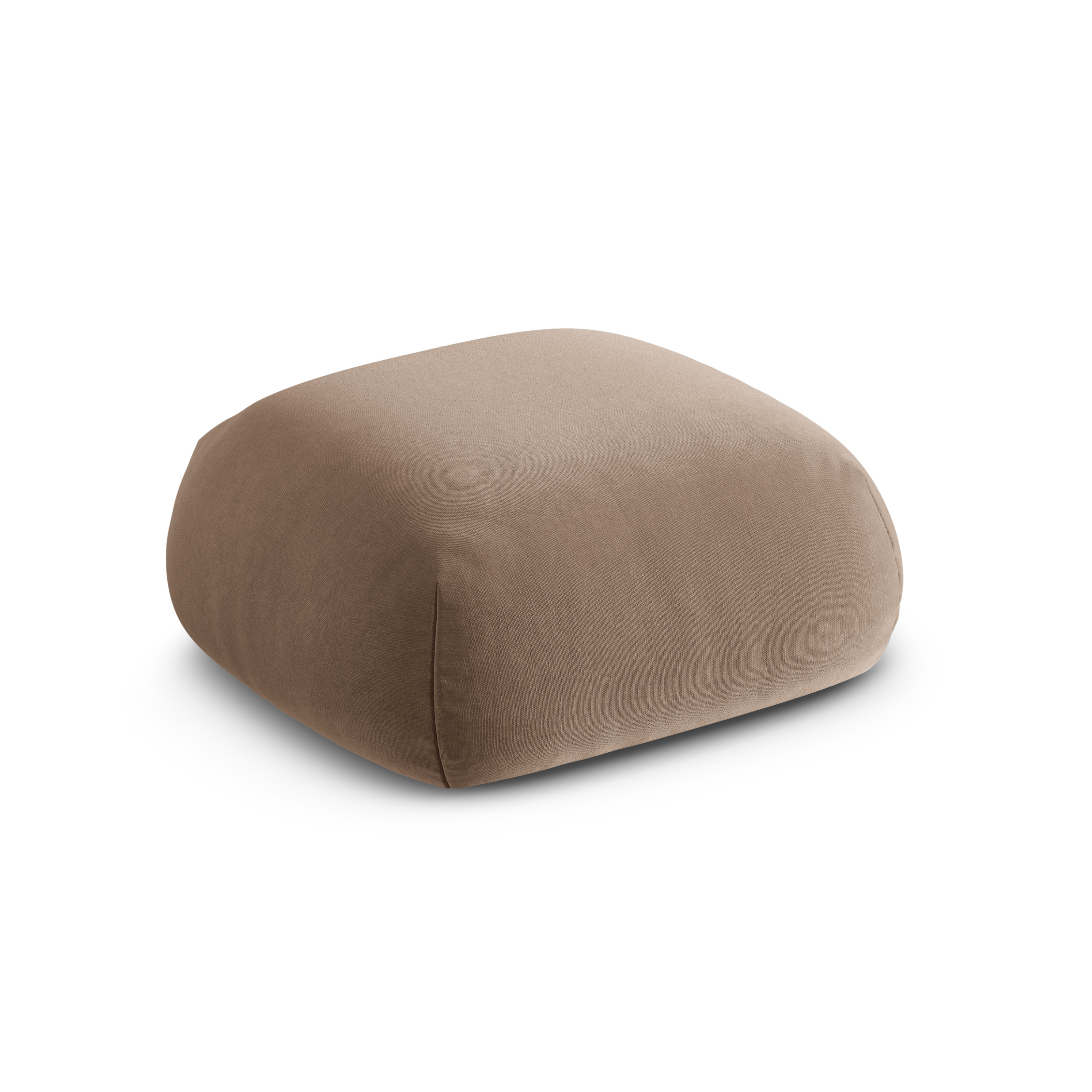 Puf zamatový ROGER tmavobežový