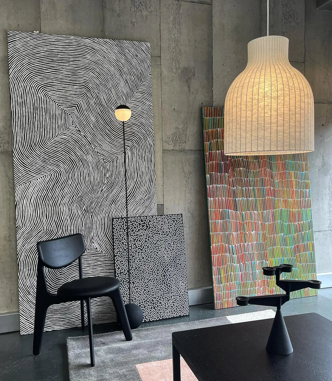 Stolička SLAB čierne dubové drevo