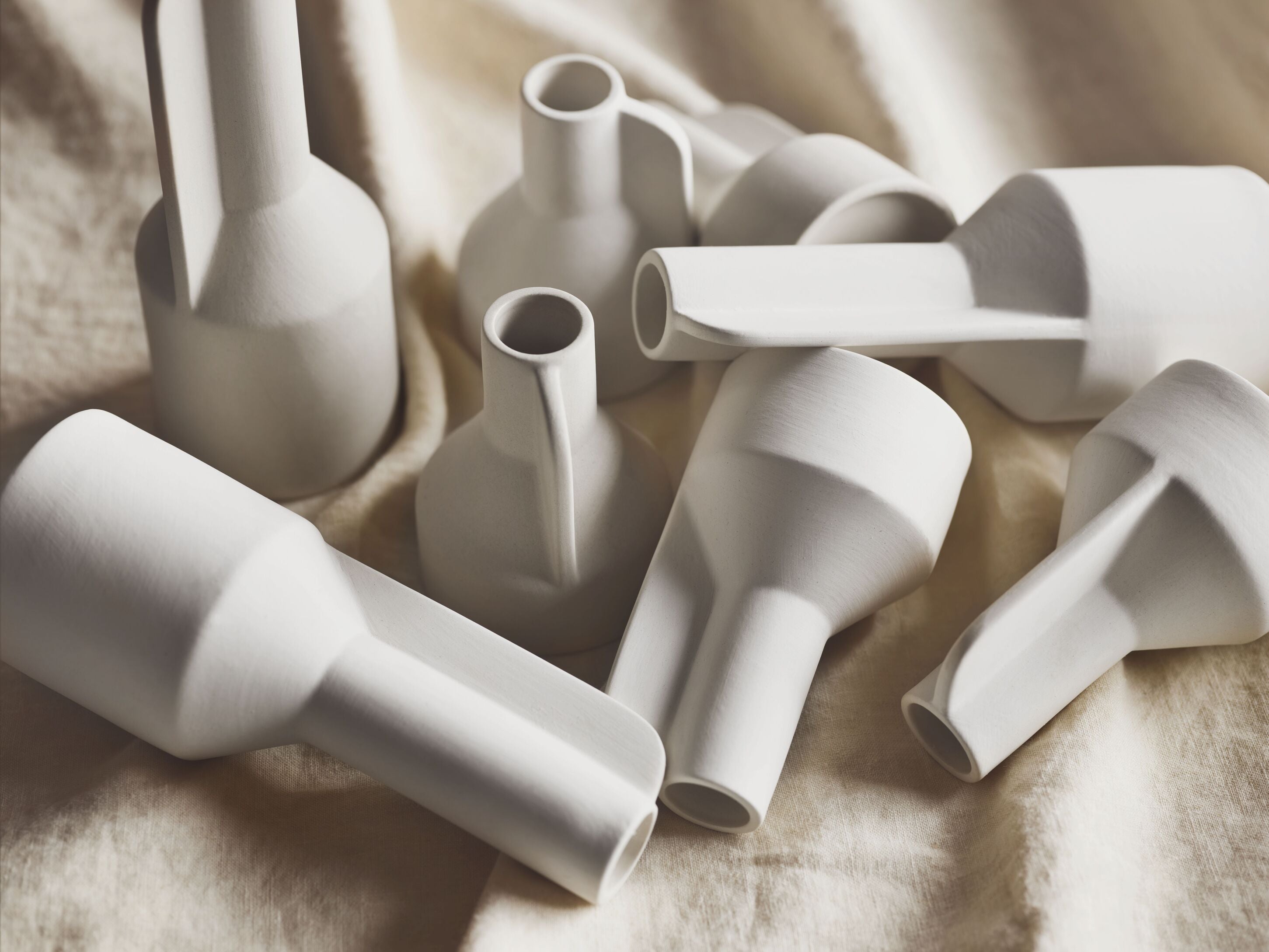 Sviečnik FALDA krémový