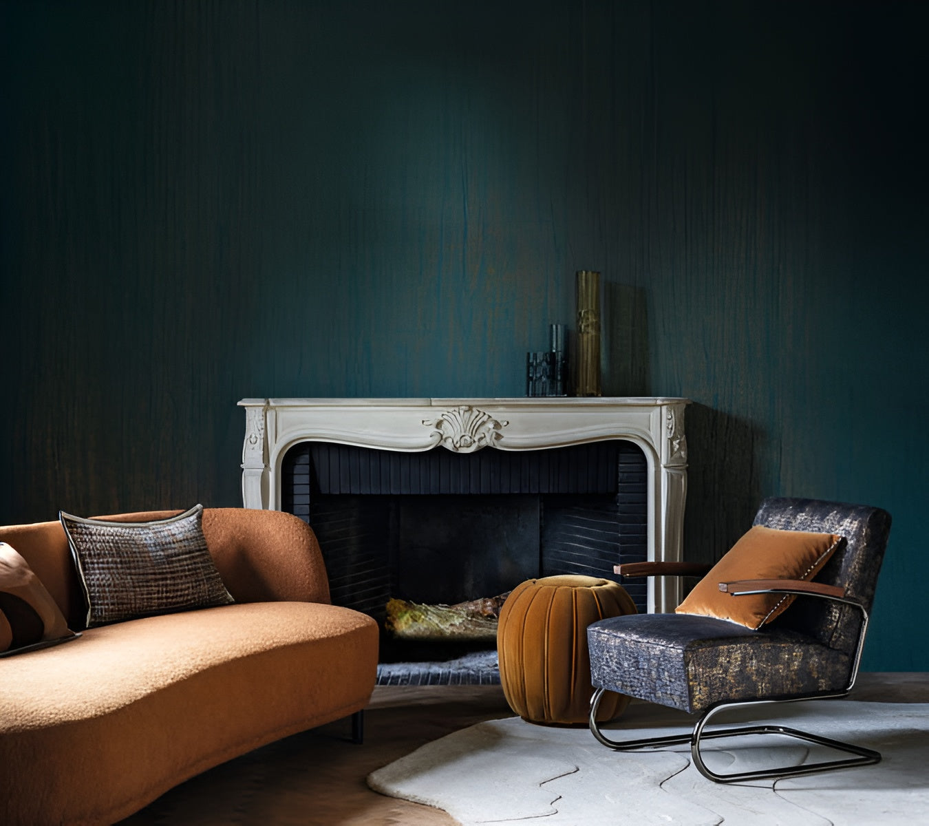 Textilná tapeta so štruktúrou napodobňujúcou plátno ATALANTA - OR CLAIR béžová