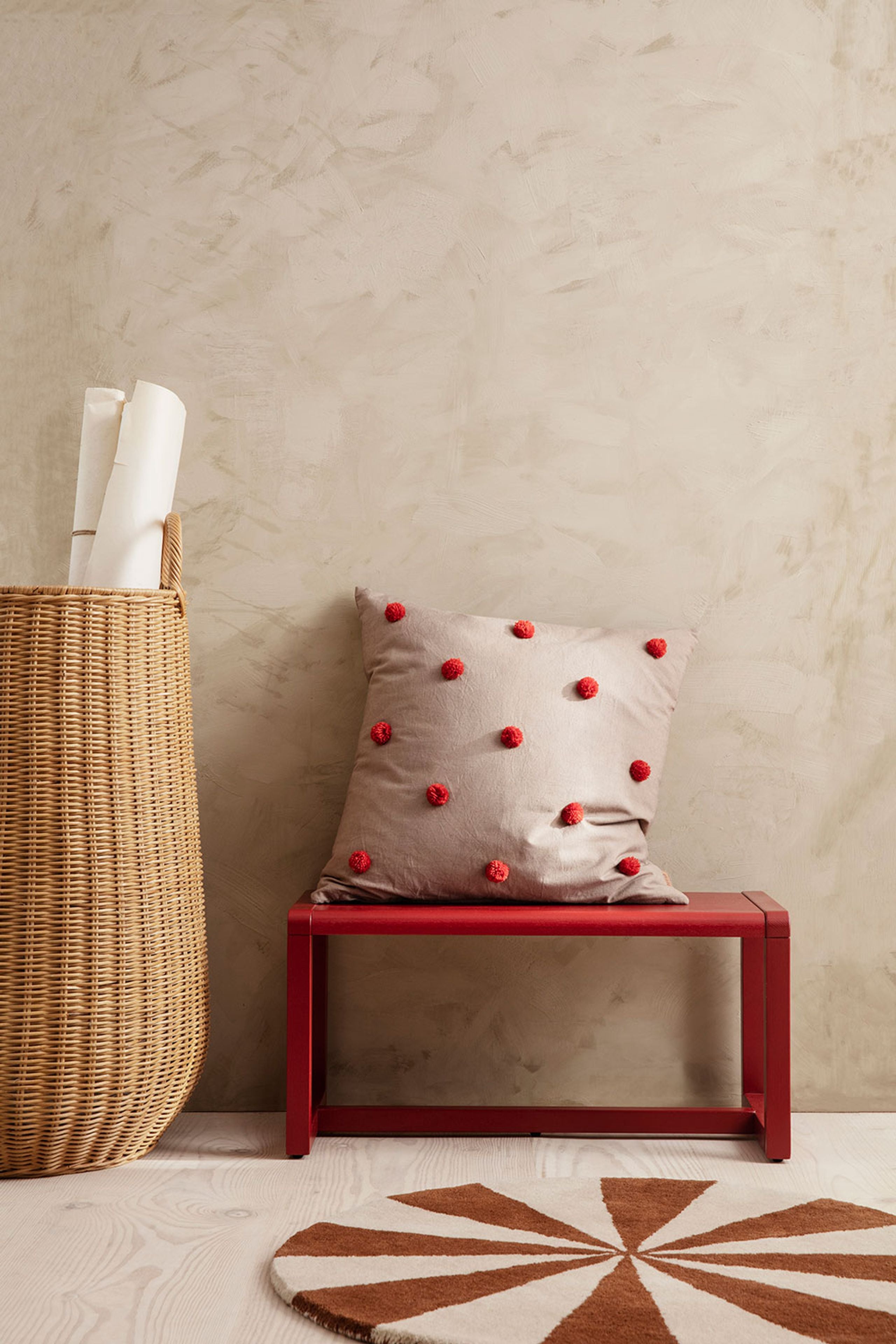 LITTLE ARCHITECT children's bench red