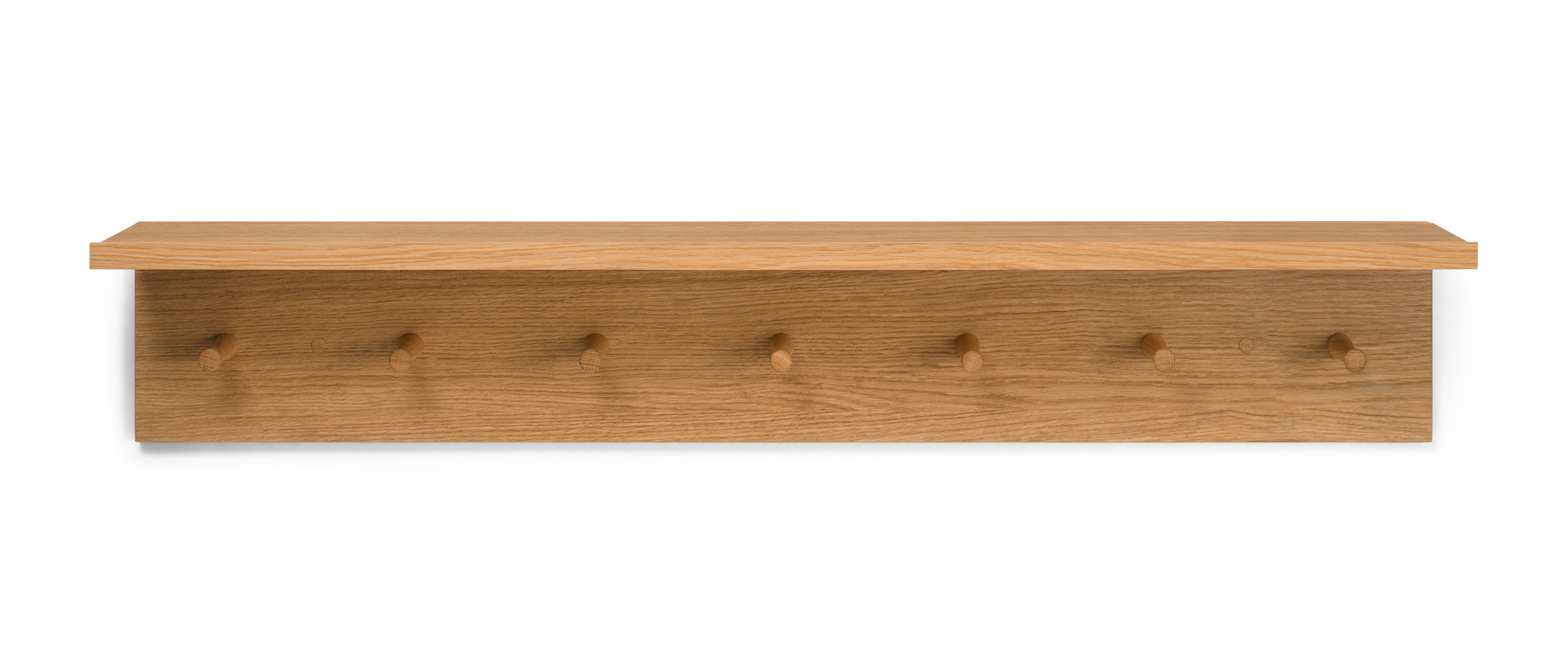 PLACE RACK coat rack with shelf, oiled oak veneer