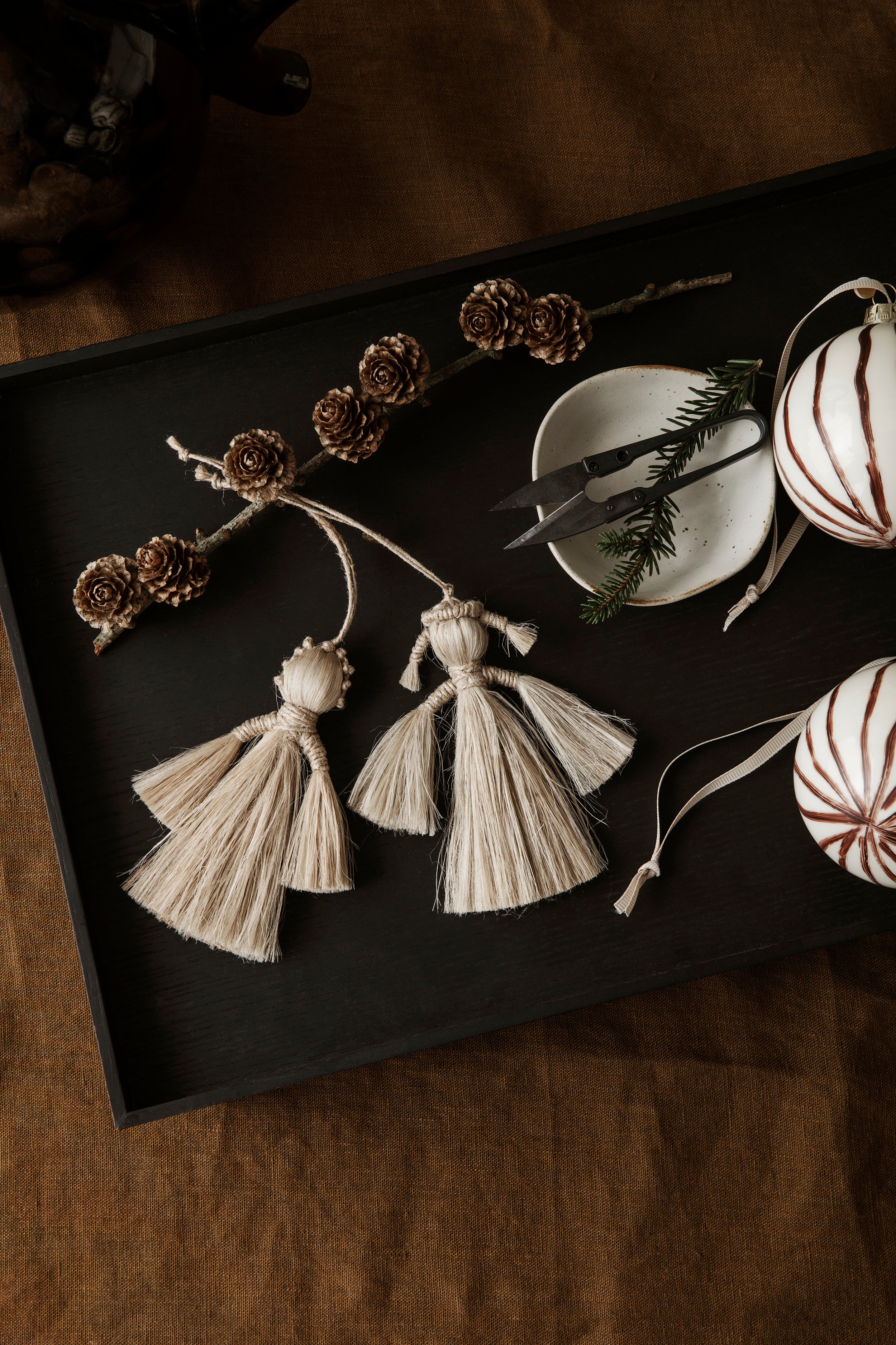 WING ANGELS Jute Christmas Decoration Set