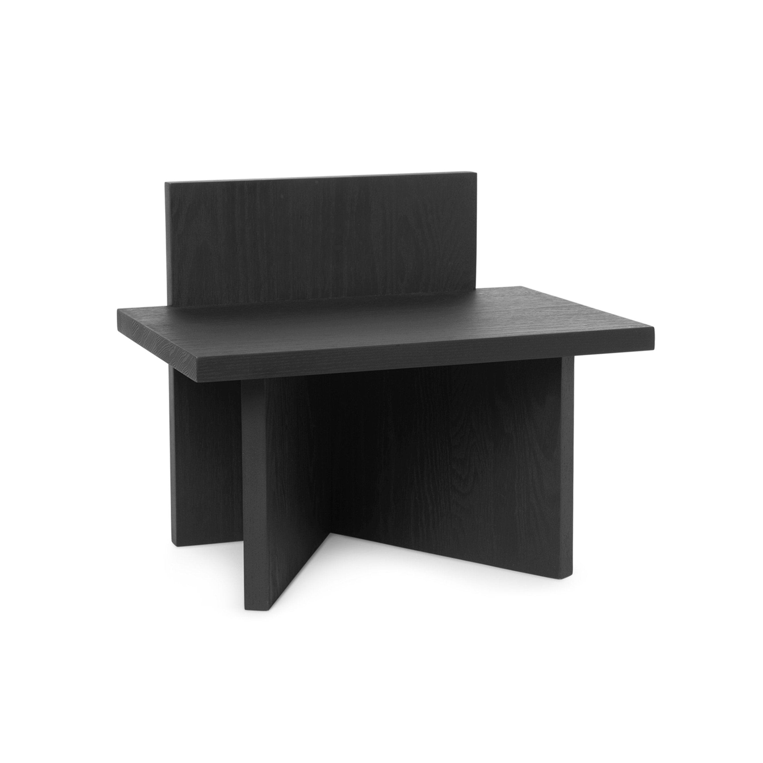 Stolička OBLIQUE čierne jaseňové drevo