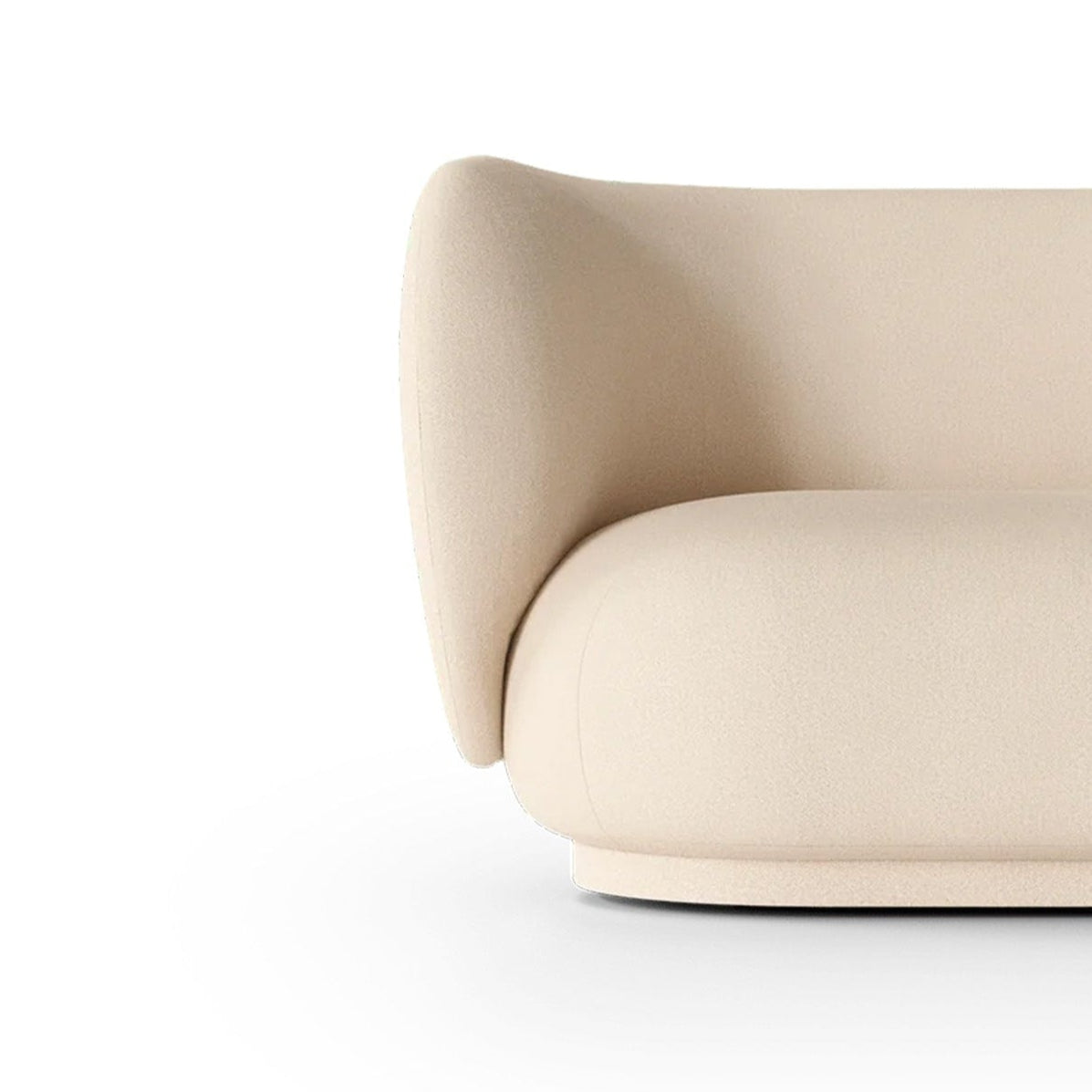 Rico brushed 2-person sofa broken white