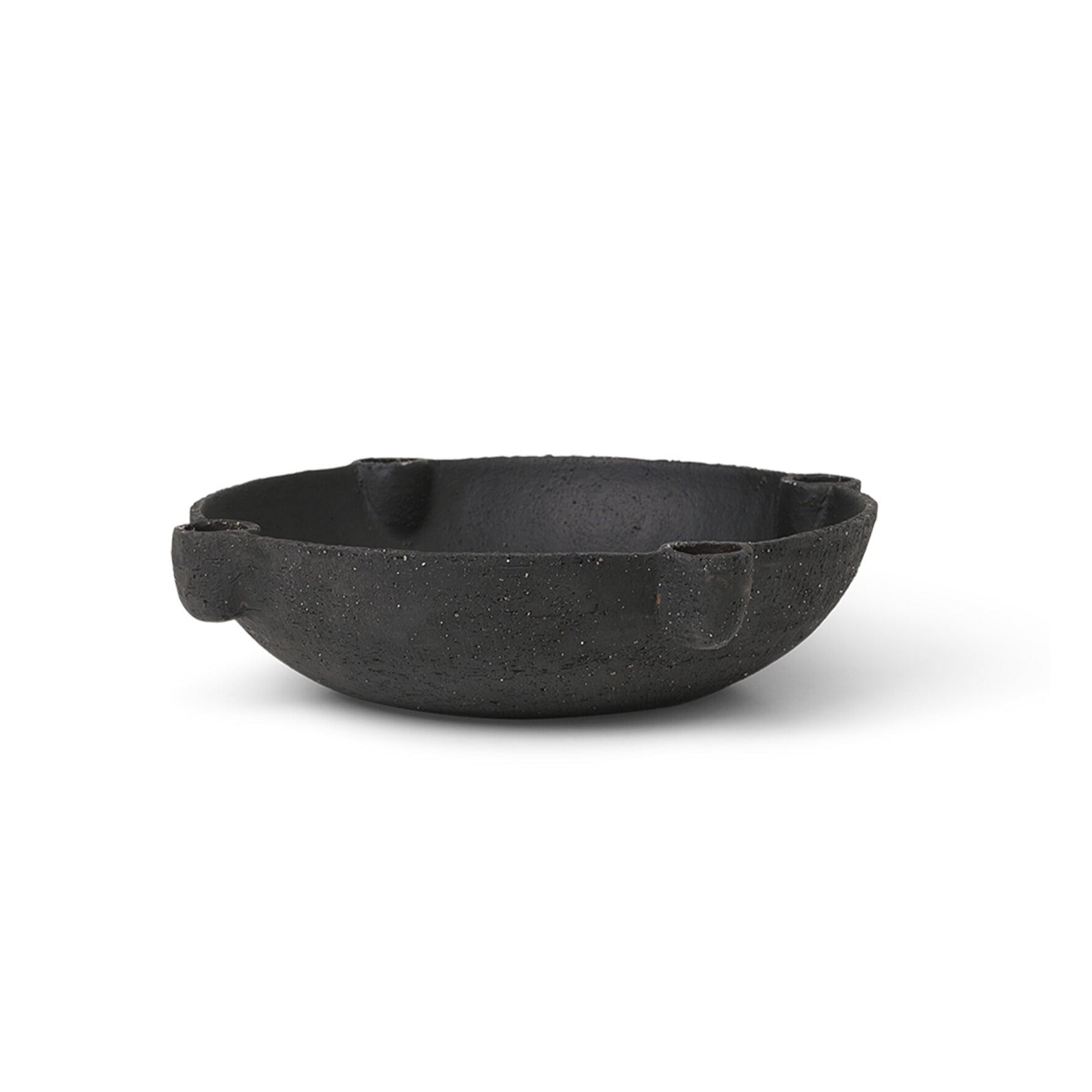BOWL Candle Holder Black Ceramic