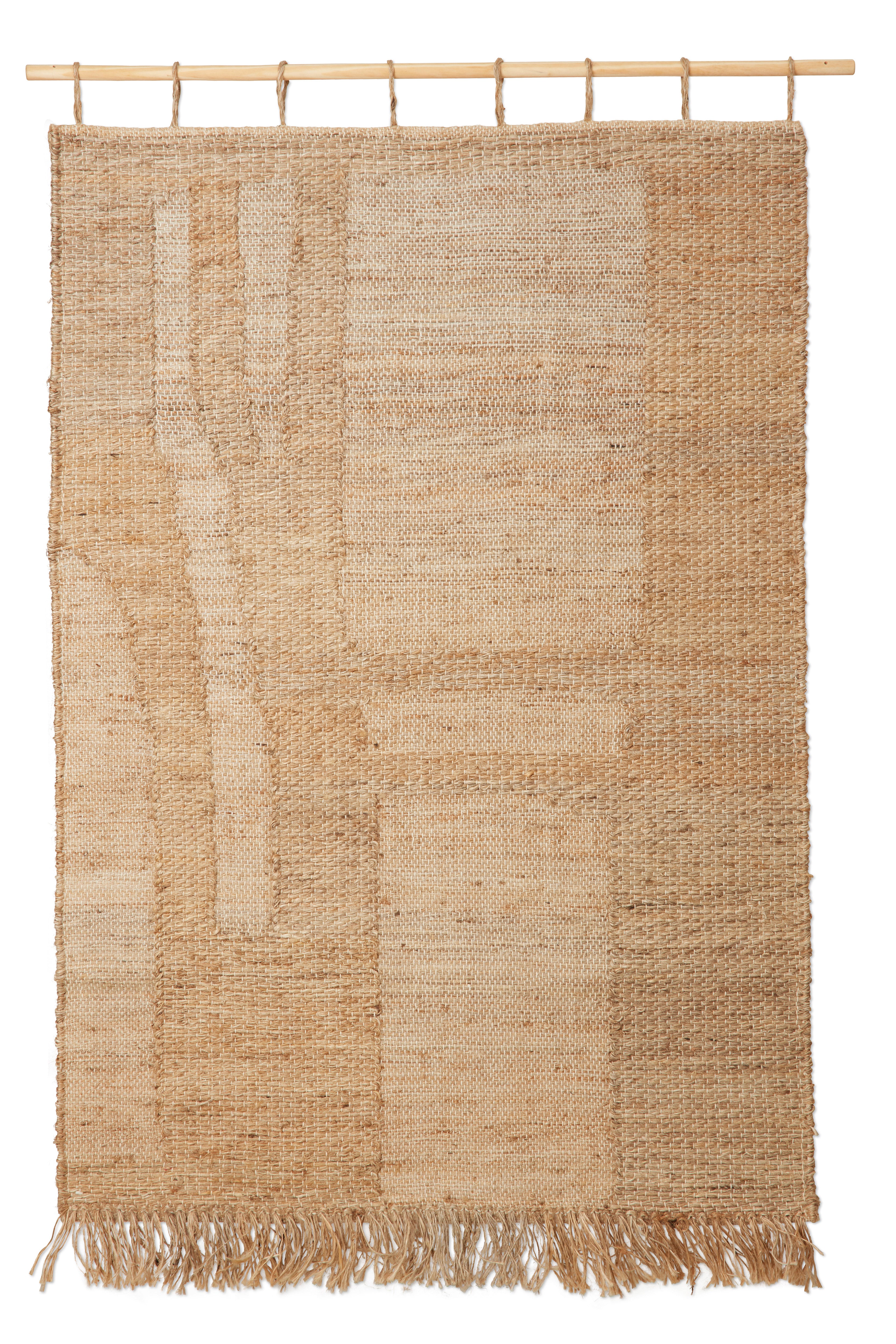 Harvest juta wall decoration and beech wood