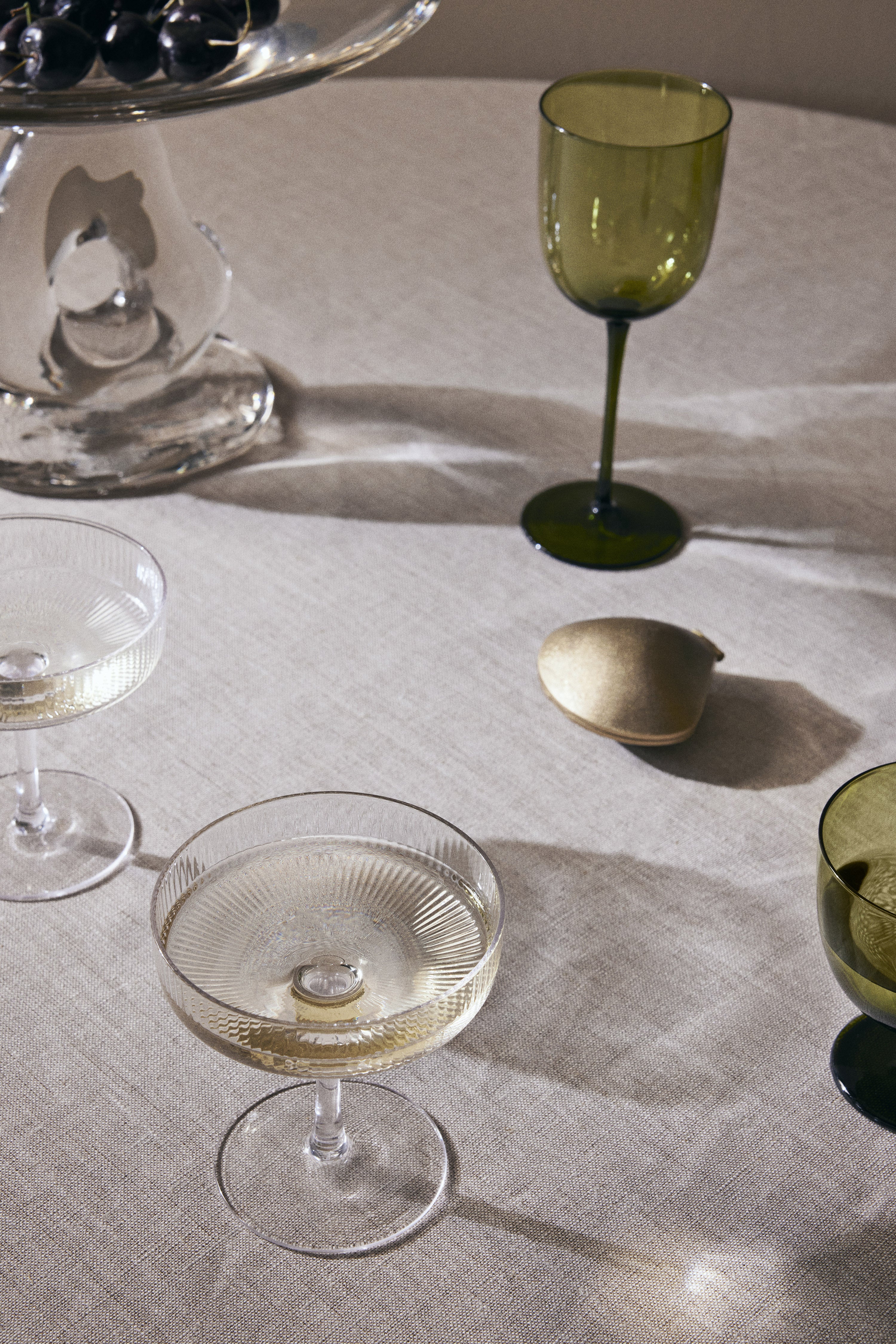Ripple Saucers Champagne Glass Set Glass