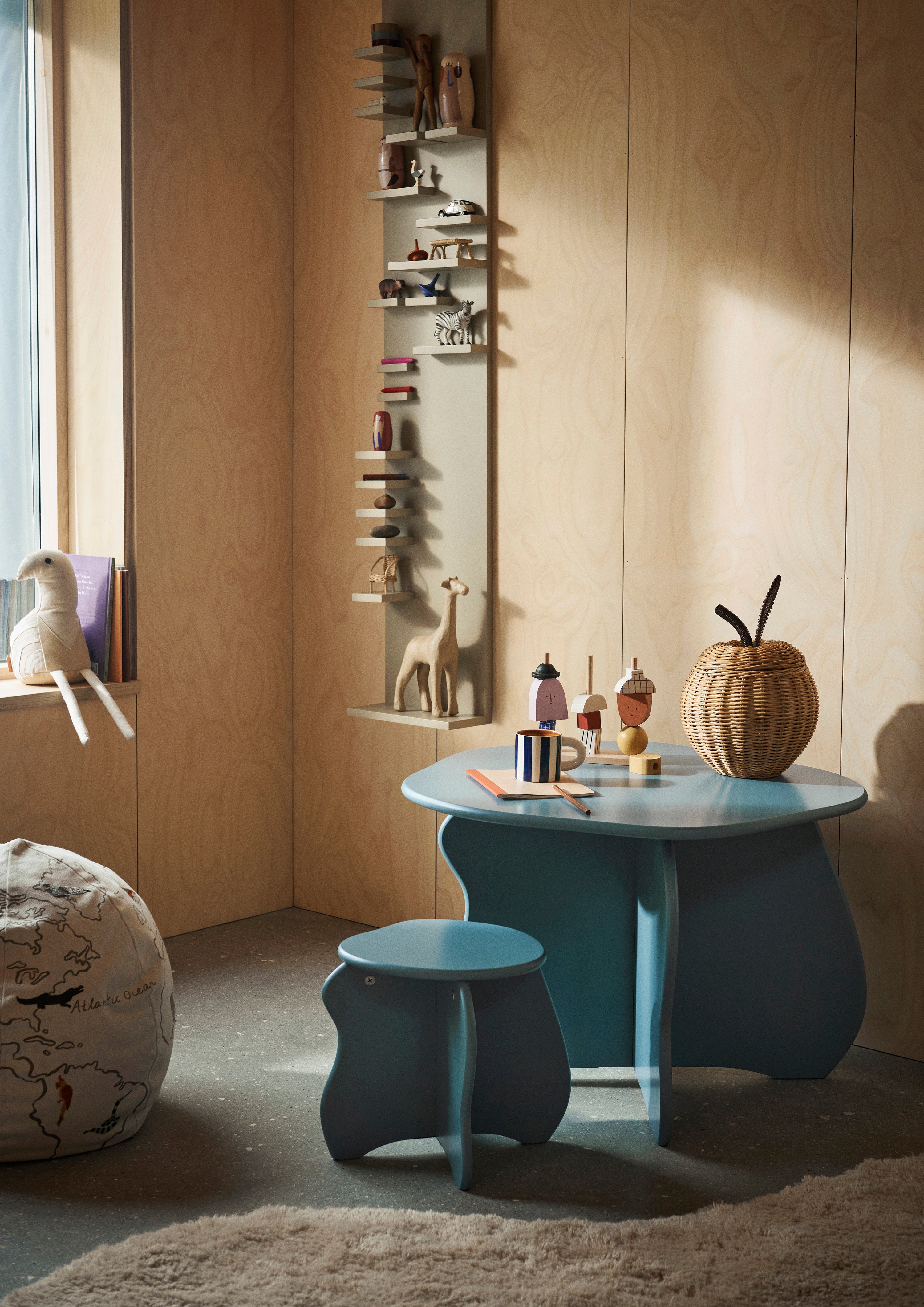 SLOPE children's stool blue