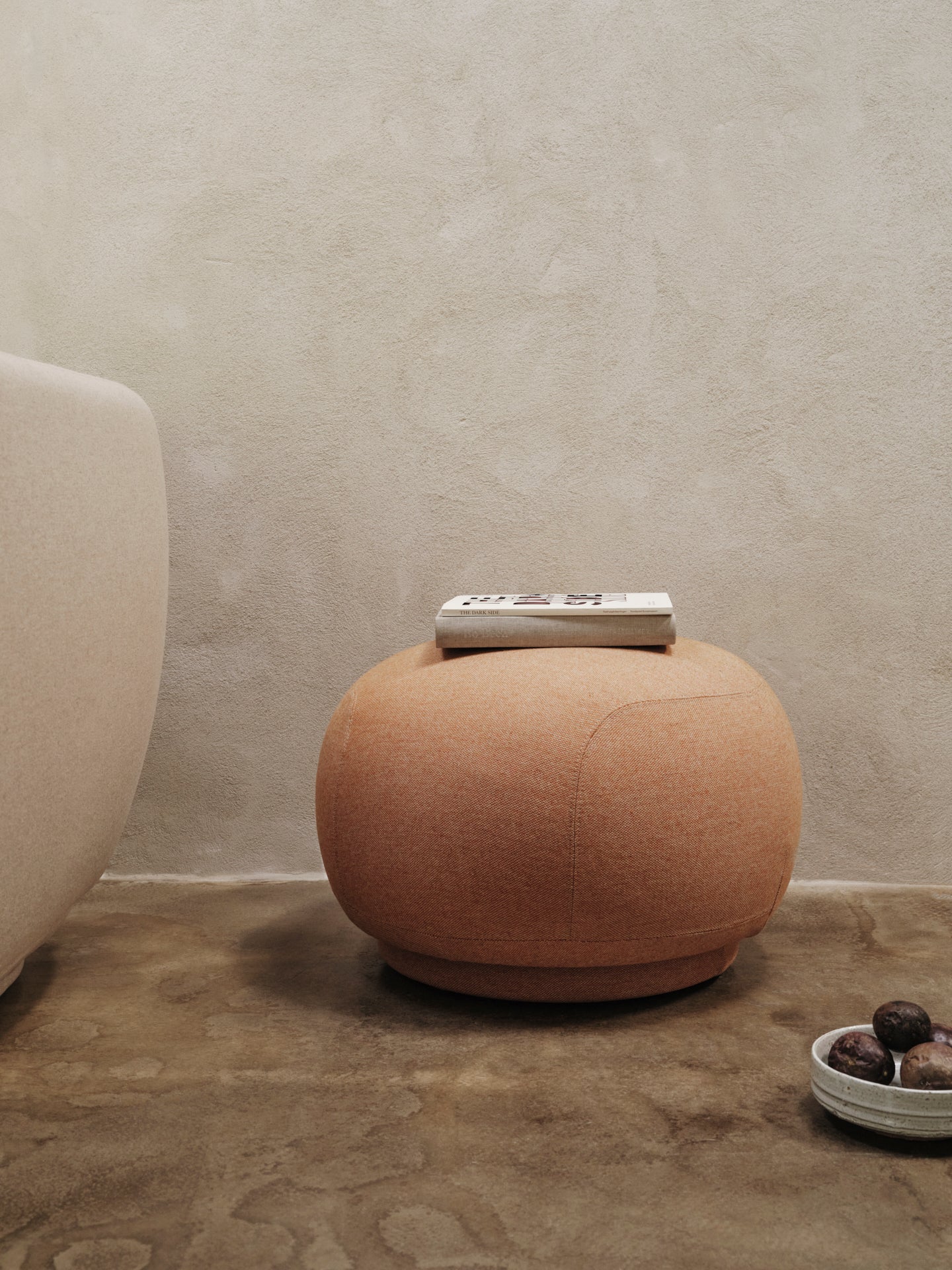 Upholstered rico pouf