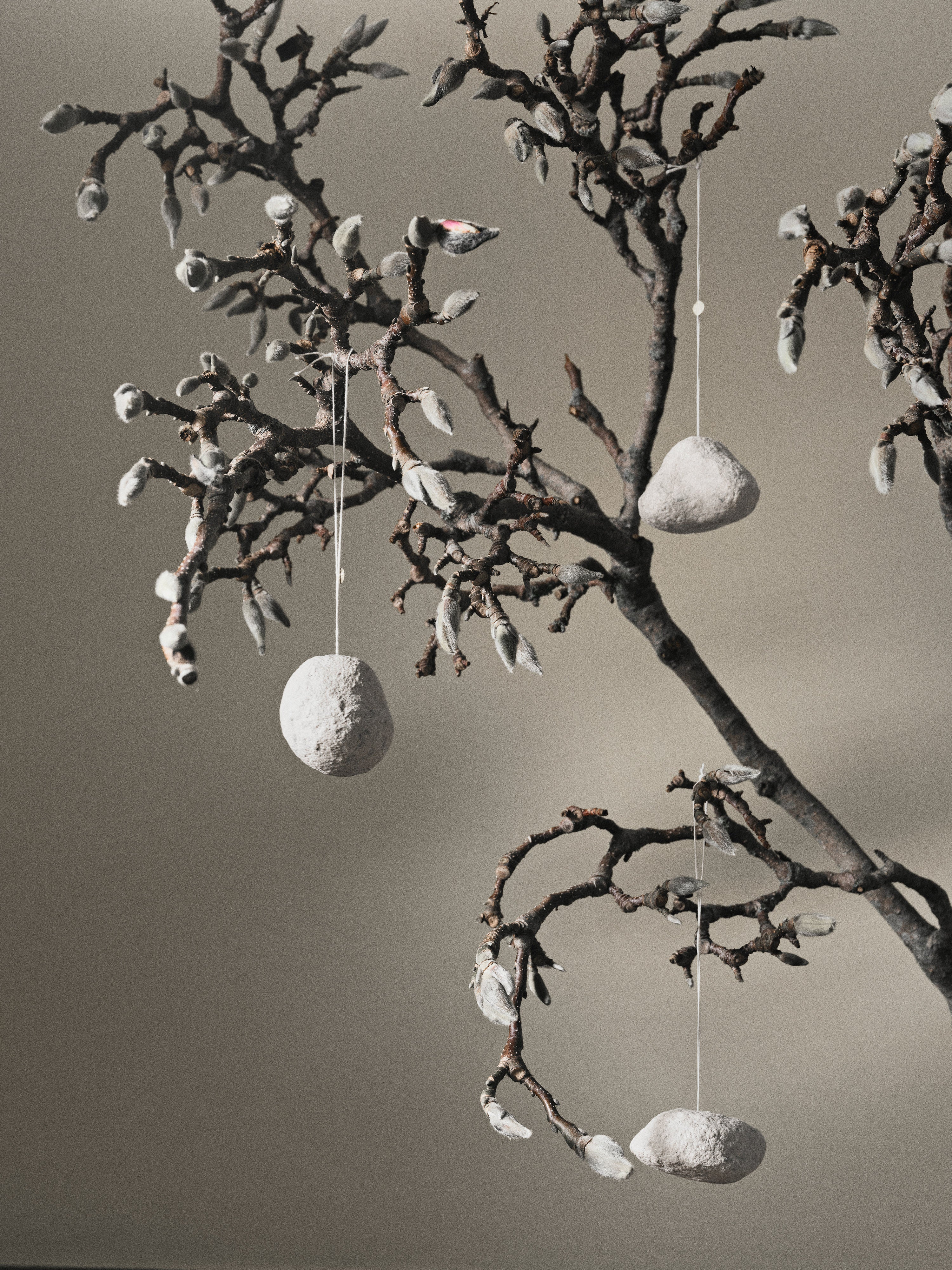 SNOWBALL white Christmas tree decoration set