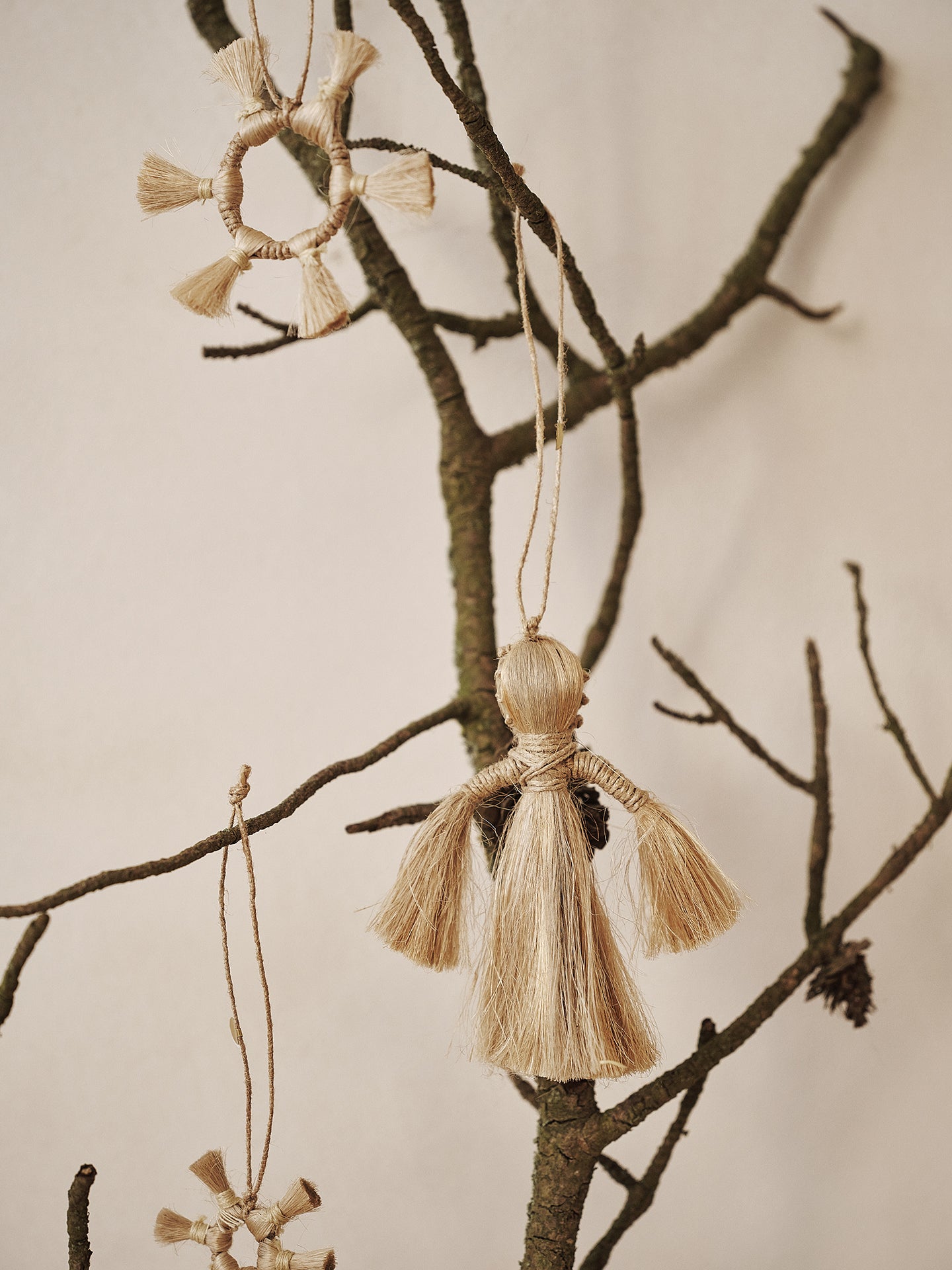 WING ANGELS Jute Christmas Decoration Set