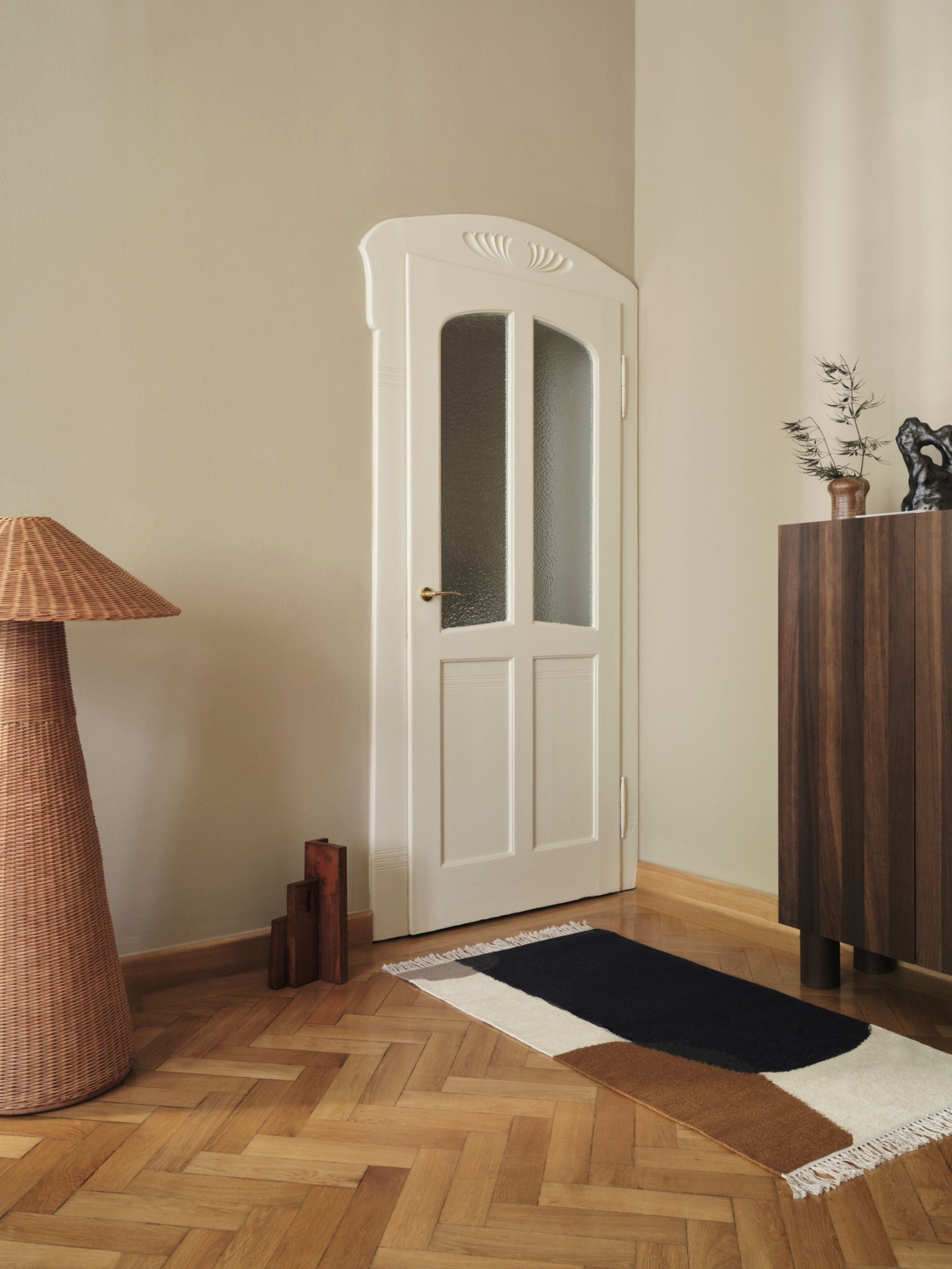 Koberec KELIM MERGE záruka s béžovou farbou