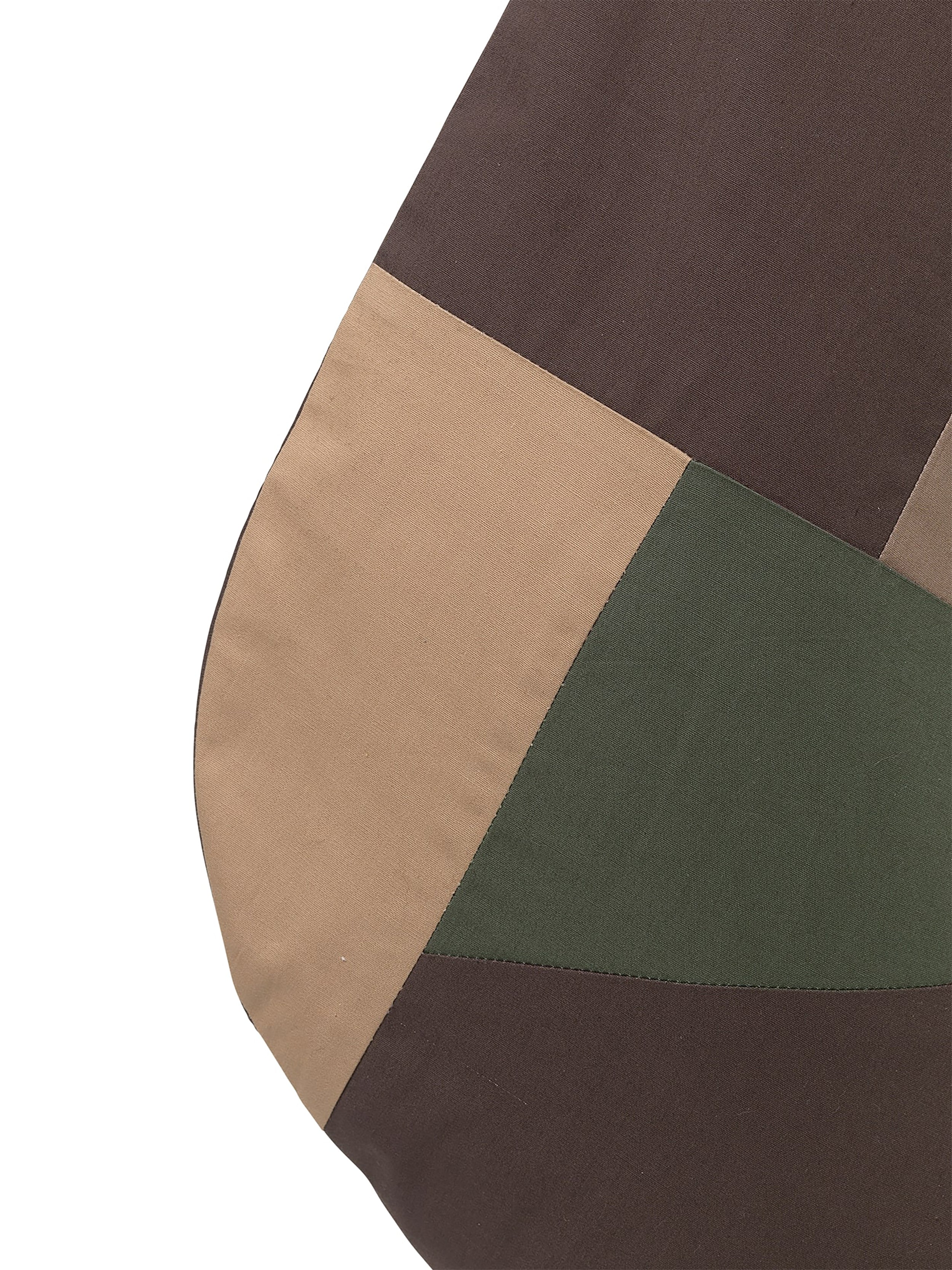 Patchwork Christmas Stocking beige with brown