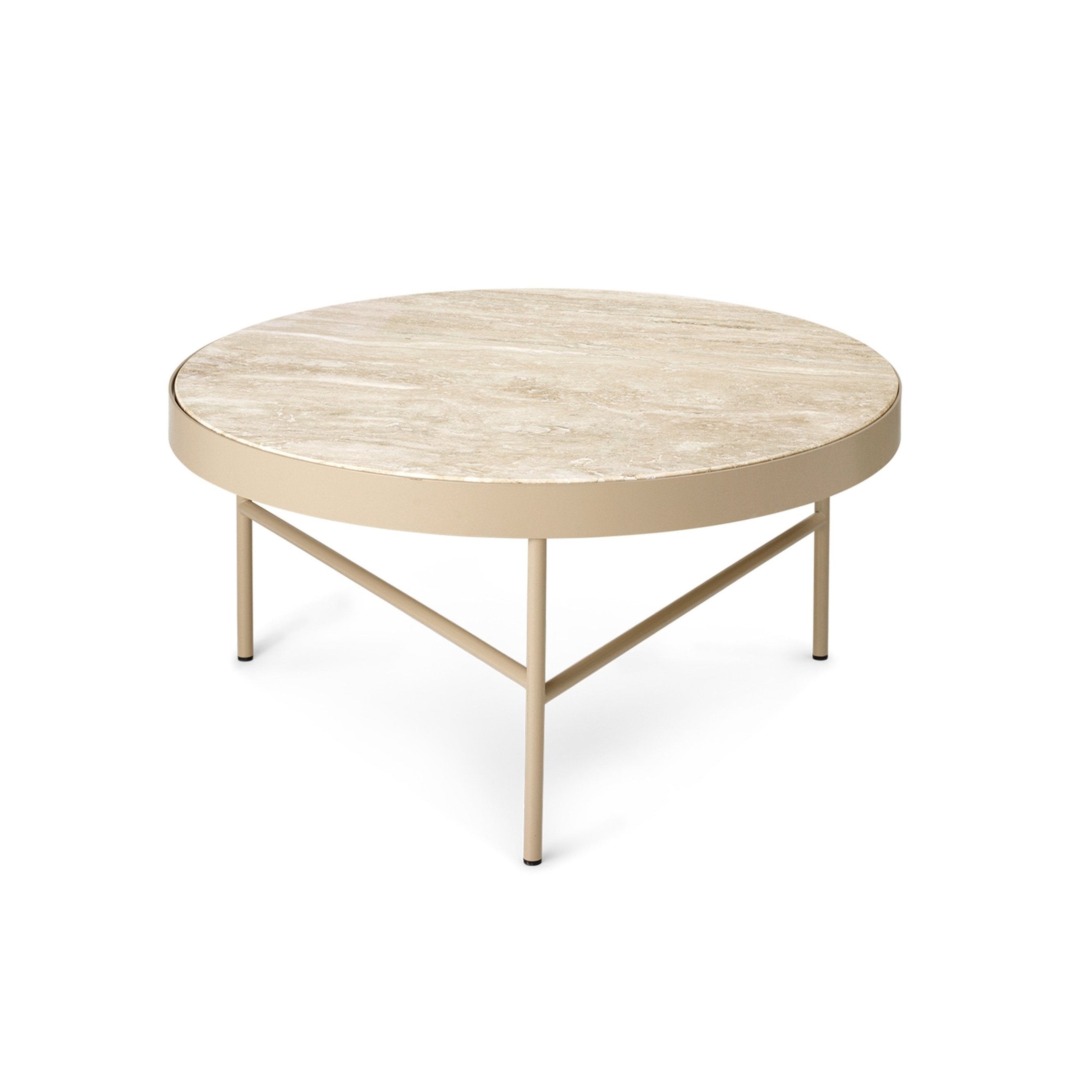 Kávový stolík TRAVERTÍN béžový travertín
