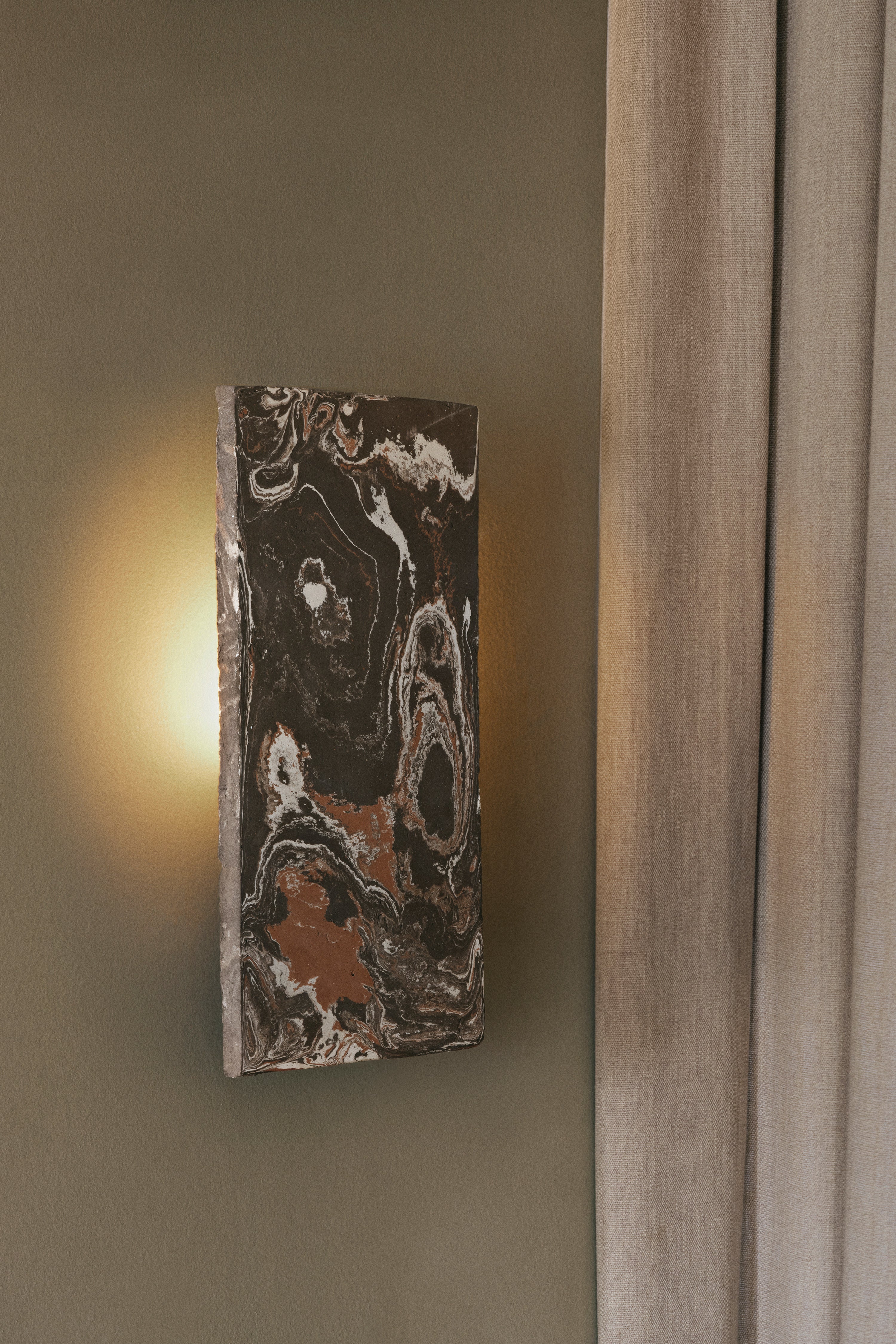 Nástenná lampa ARGILLA mramorová hnedá