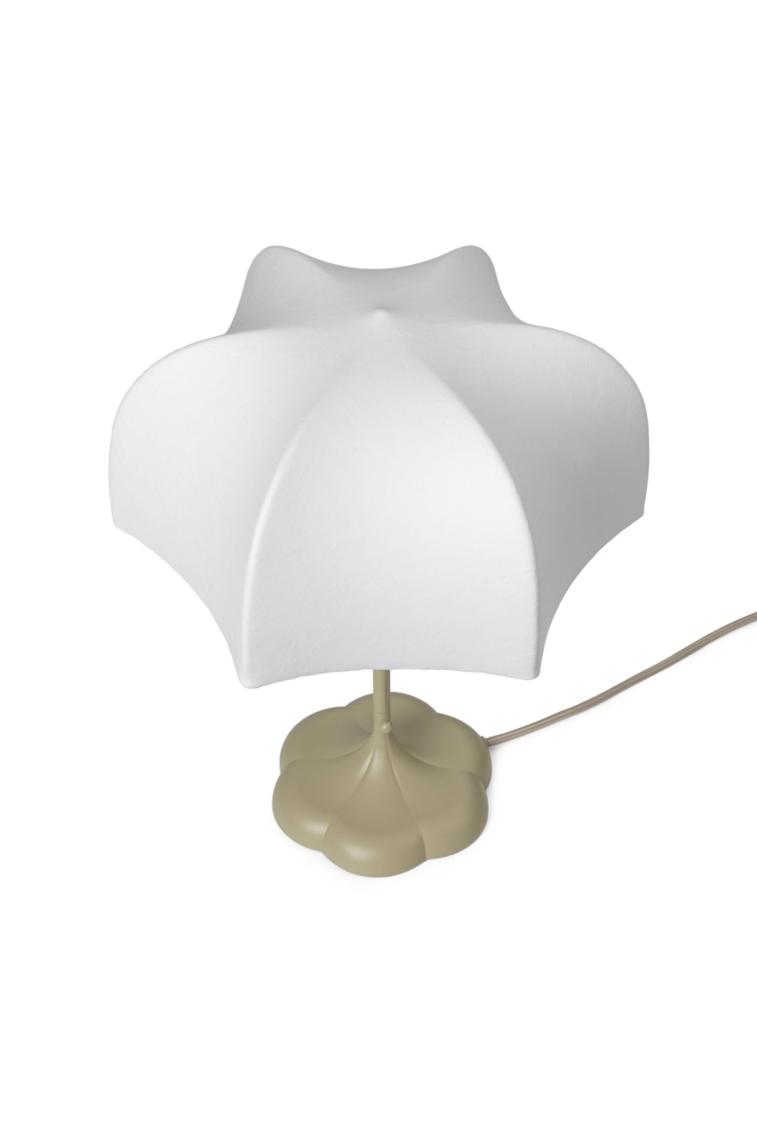 Lampa stołowa POEM biały z beżową podstawą