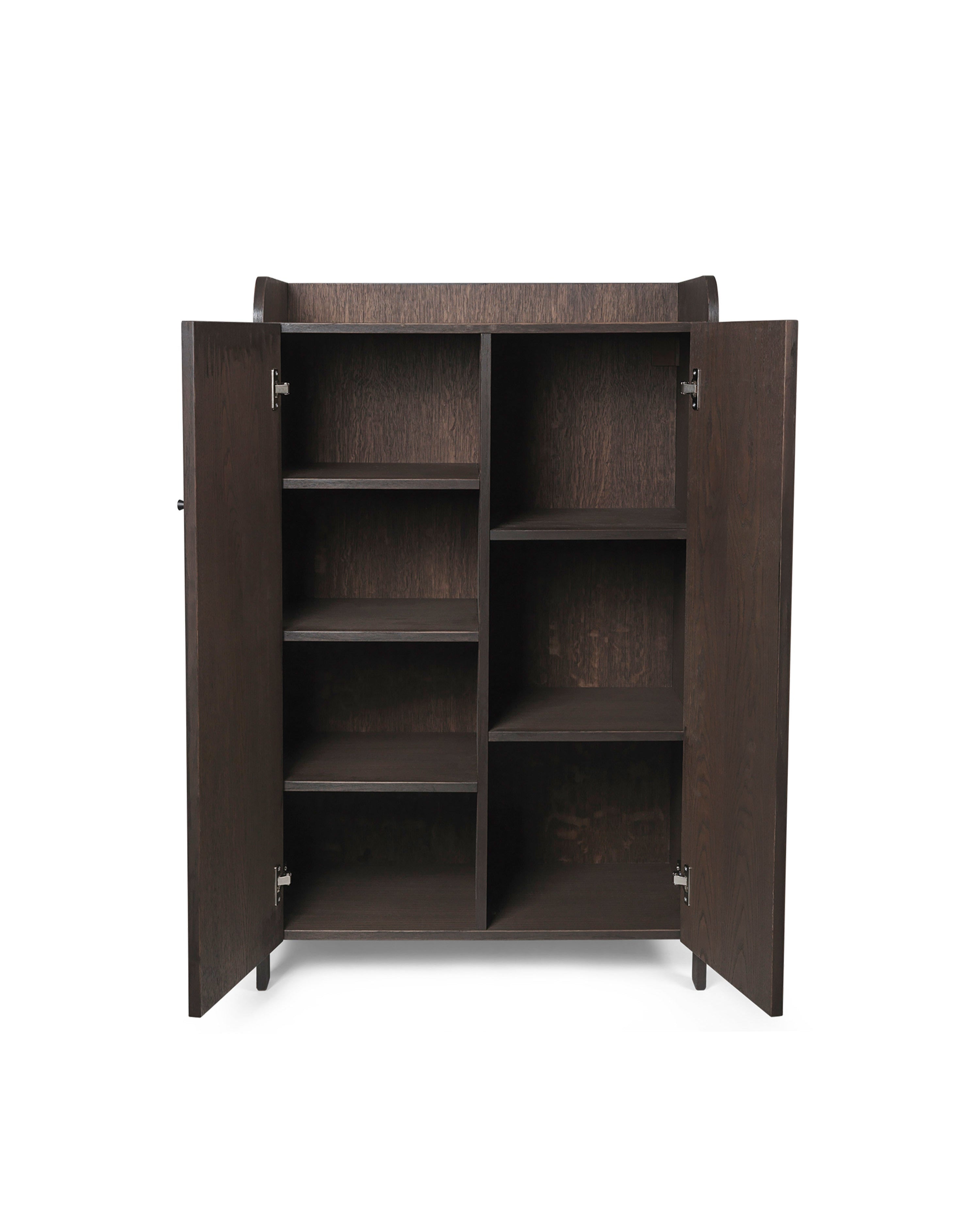 Dvojdverová skriňa SILL NÍZKA tmavohnedá dubová dyha