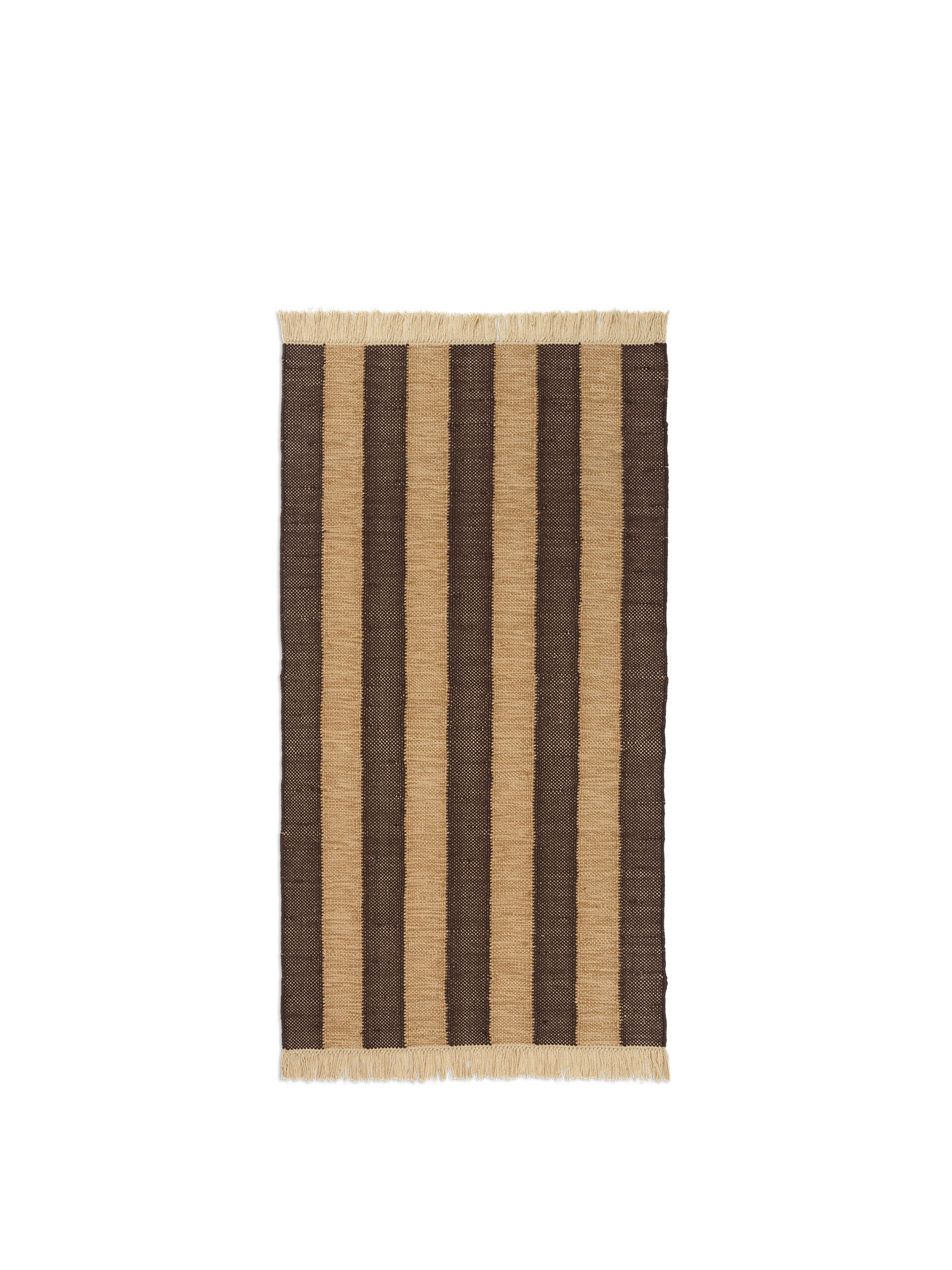 IVES chocolate rug with beige