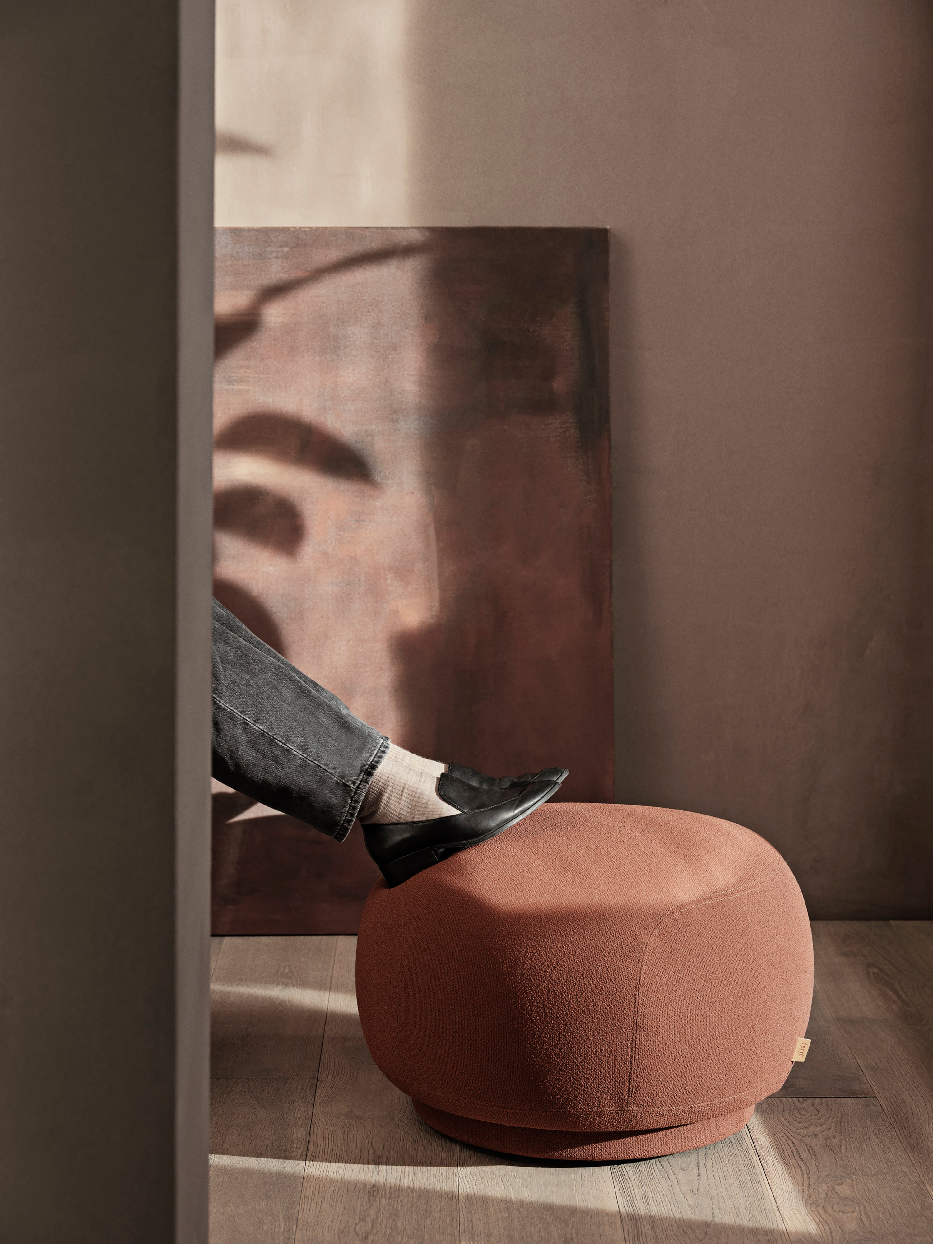 Pouf rico brick grain