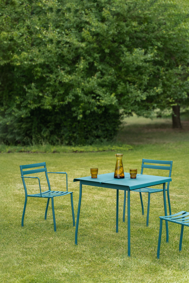 Galvanized steel square table