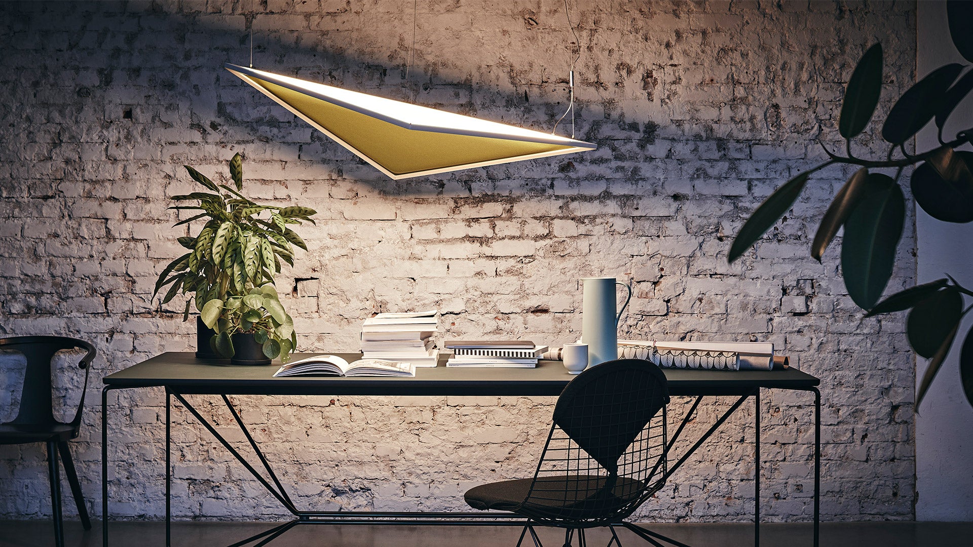 Závesná lampa FLEXIA zelená