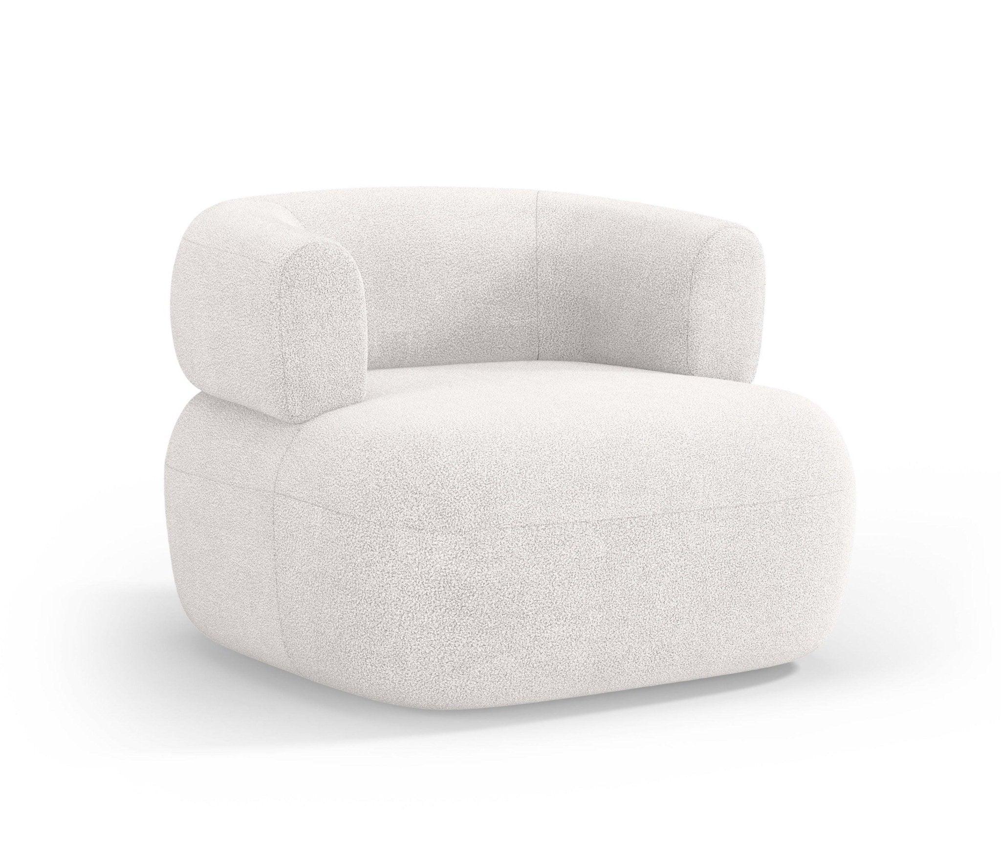 ALDRIN armchair white boucle Windsor & Co Eye on Design