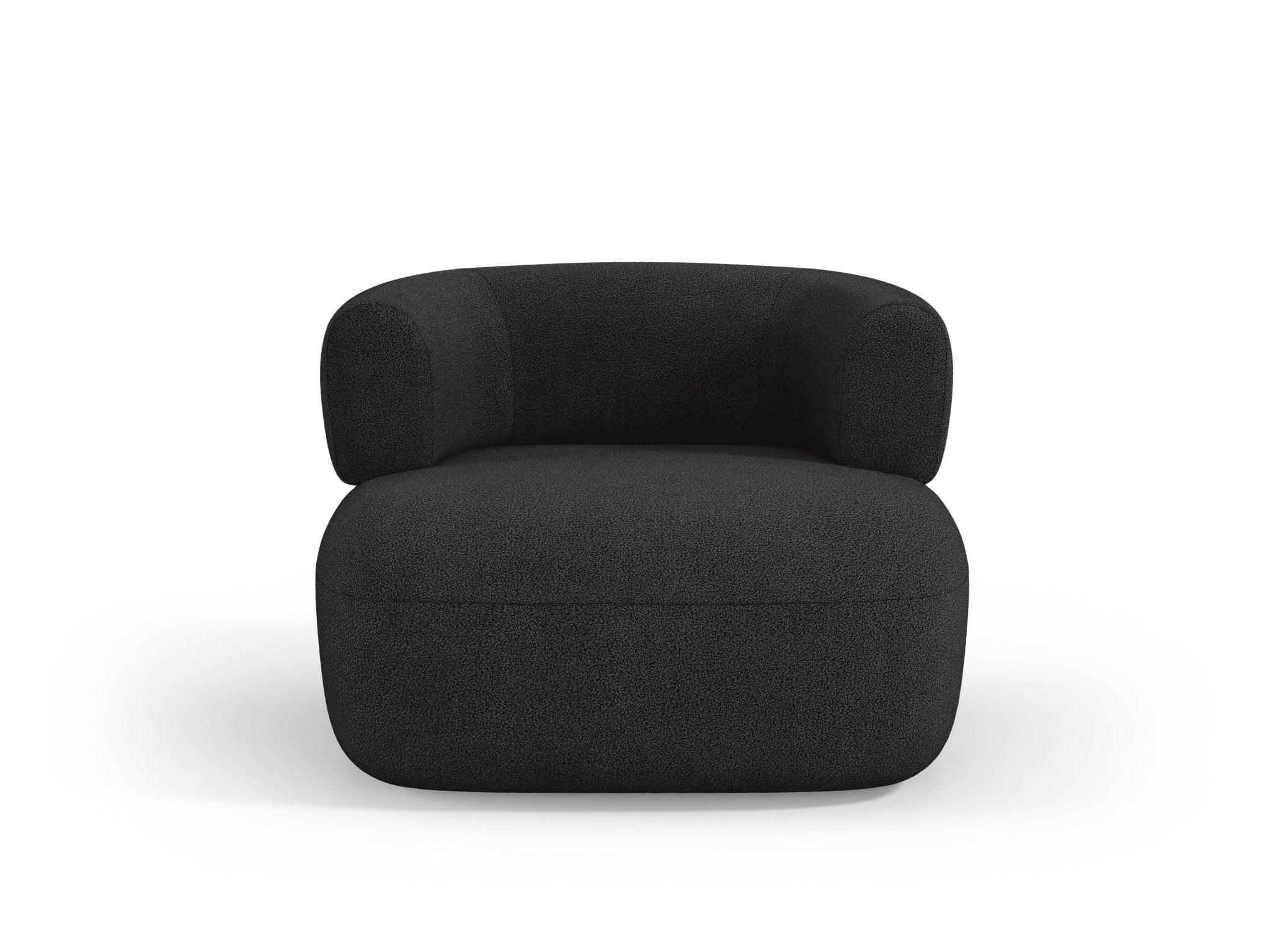 ALDRIN armchair black boucle Windsor & Co Eye on Design