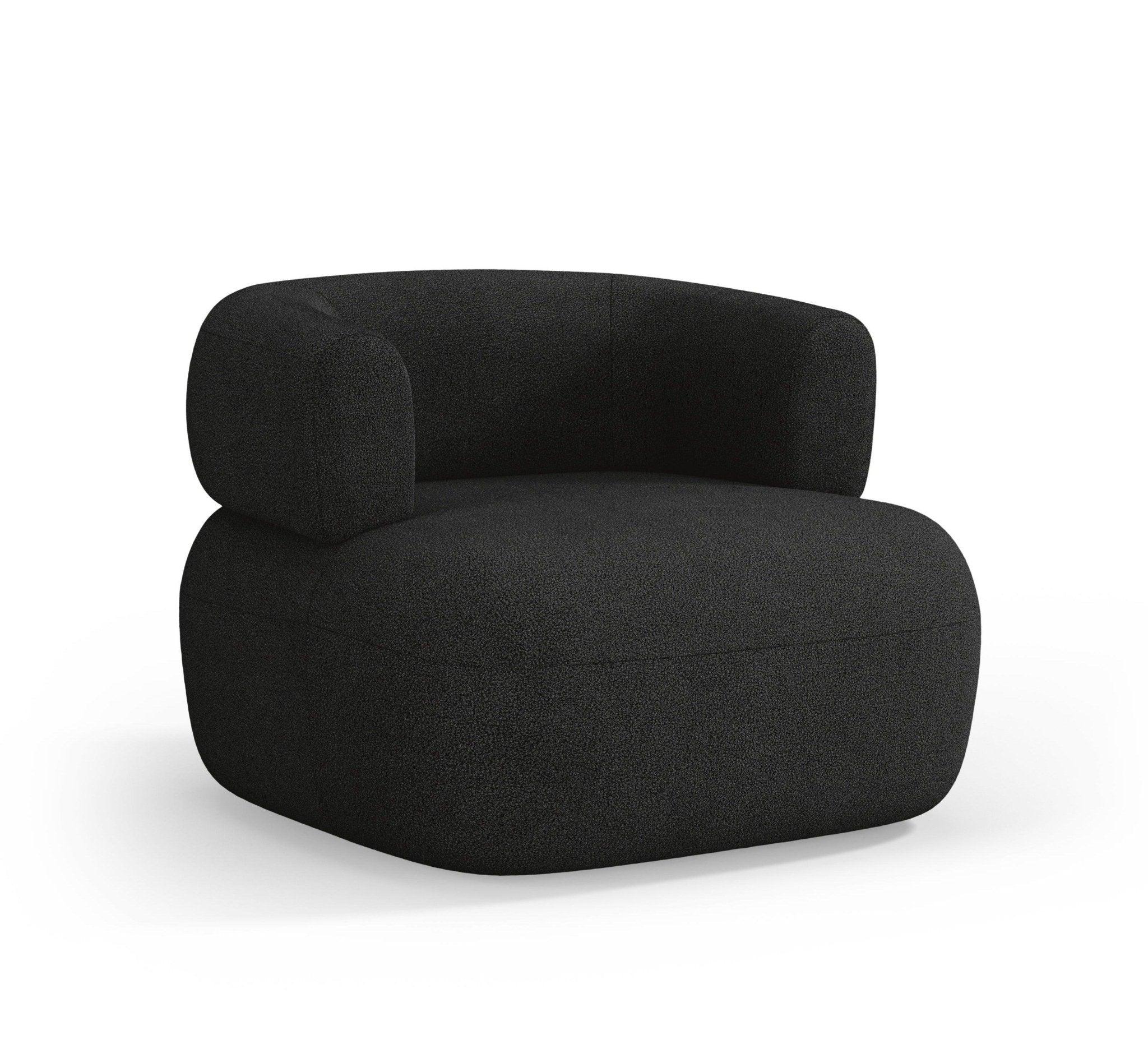 ALDRIN armchair black boucle Windsor & Co Eye on Design