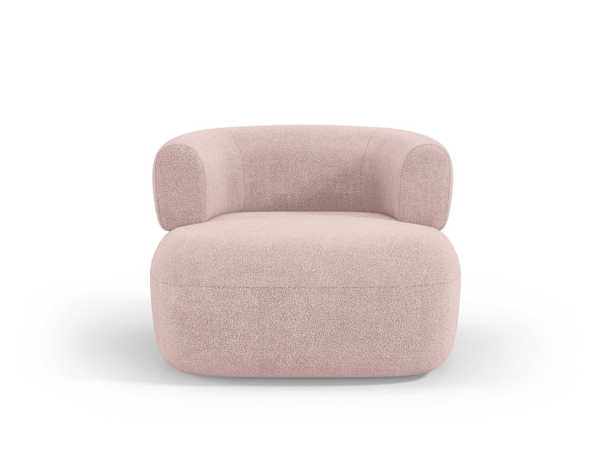 Armchair ALDRIN powder pink boucle Windsor & Co Eye on Design