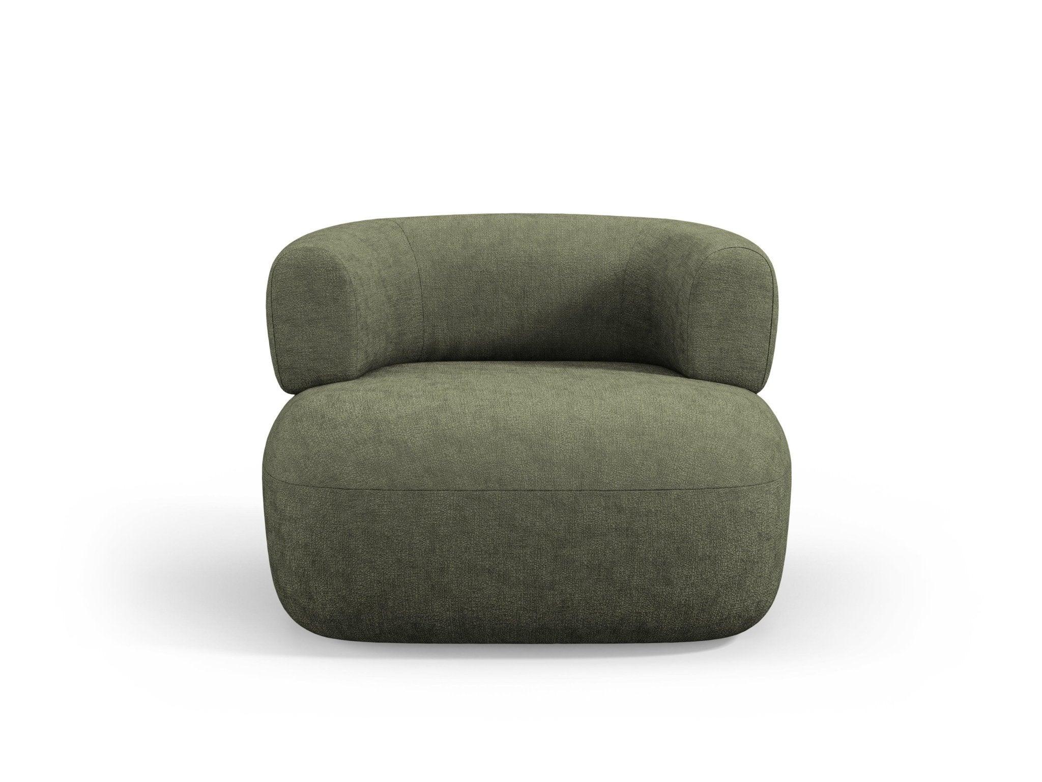 ALDRIN armchair green chenille Windsor & Co Eye on Design