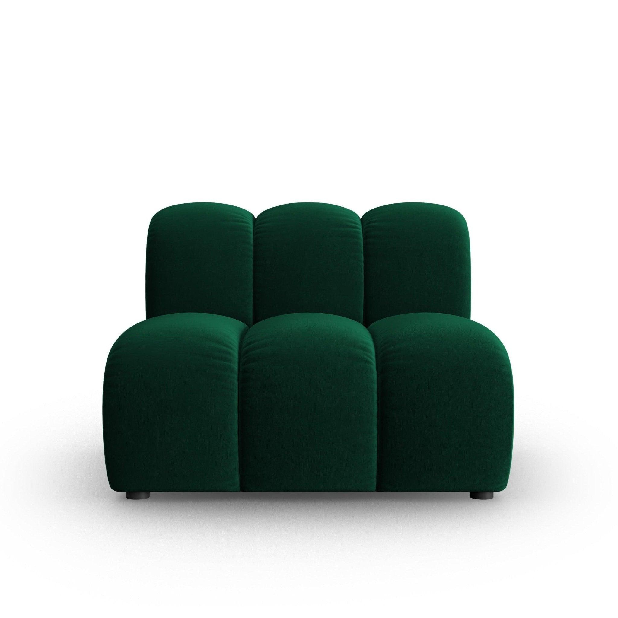 Fotel / moduł aksamitny SKYLER butelkowy zielony Interieurs 86    Eye on Design