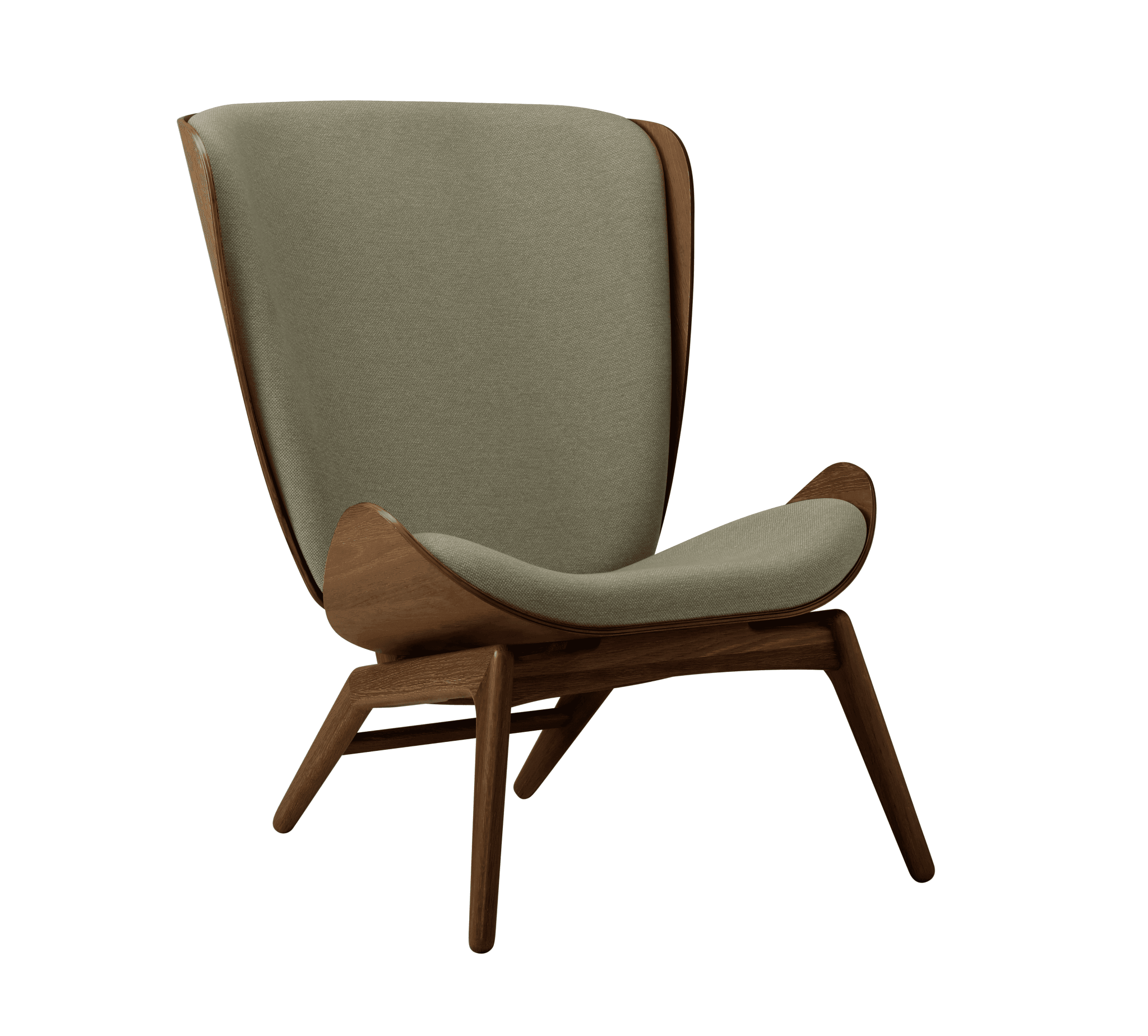 Fotel READER szałwiowy z ciemno dębową podstawą UMAGE    Eye on Design