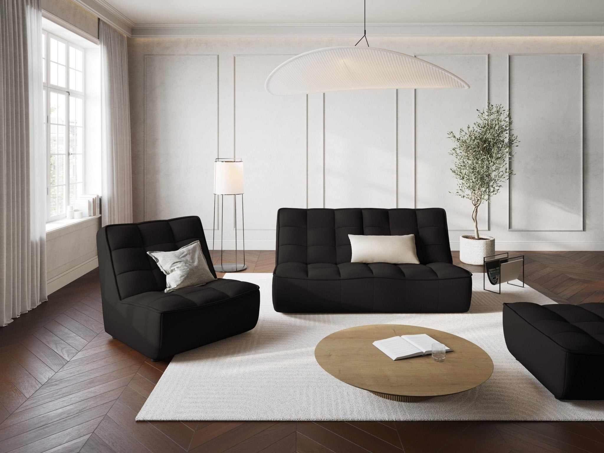 Fotel skórzany MONI czarny Maison Heritage    Eye on Design