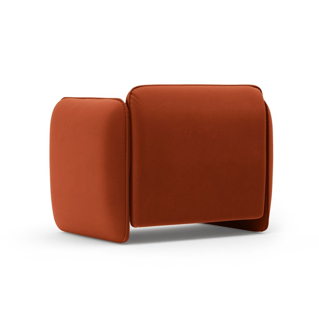 Sametové kreslo GEORGIA gaštanové