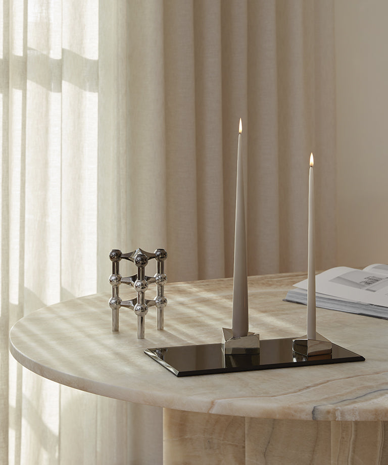 Set of 4 candles stoff nagel sand