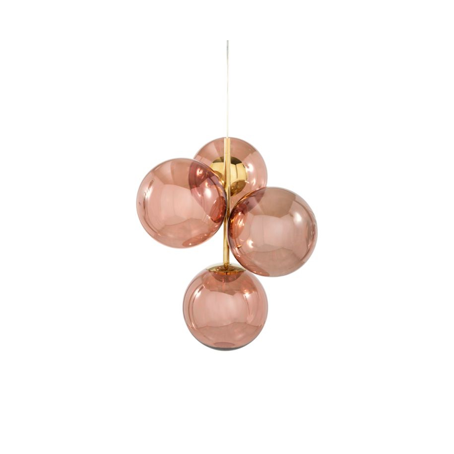 Globe copper chandelier