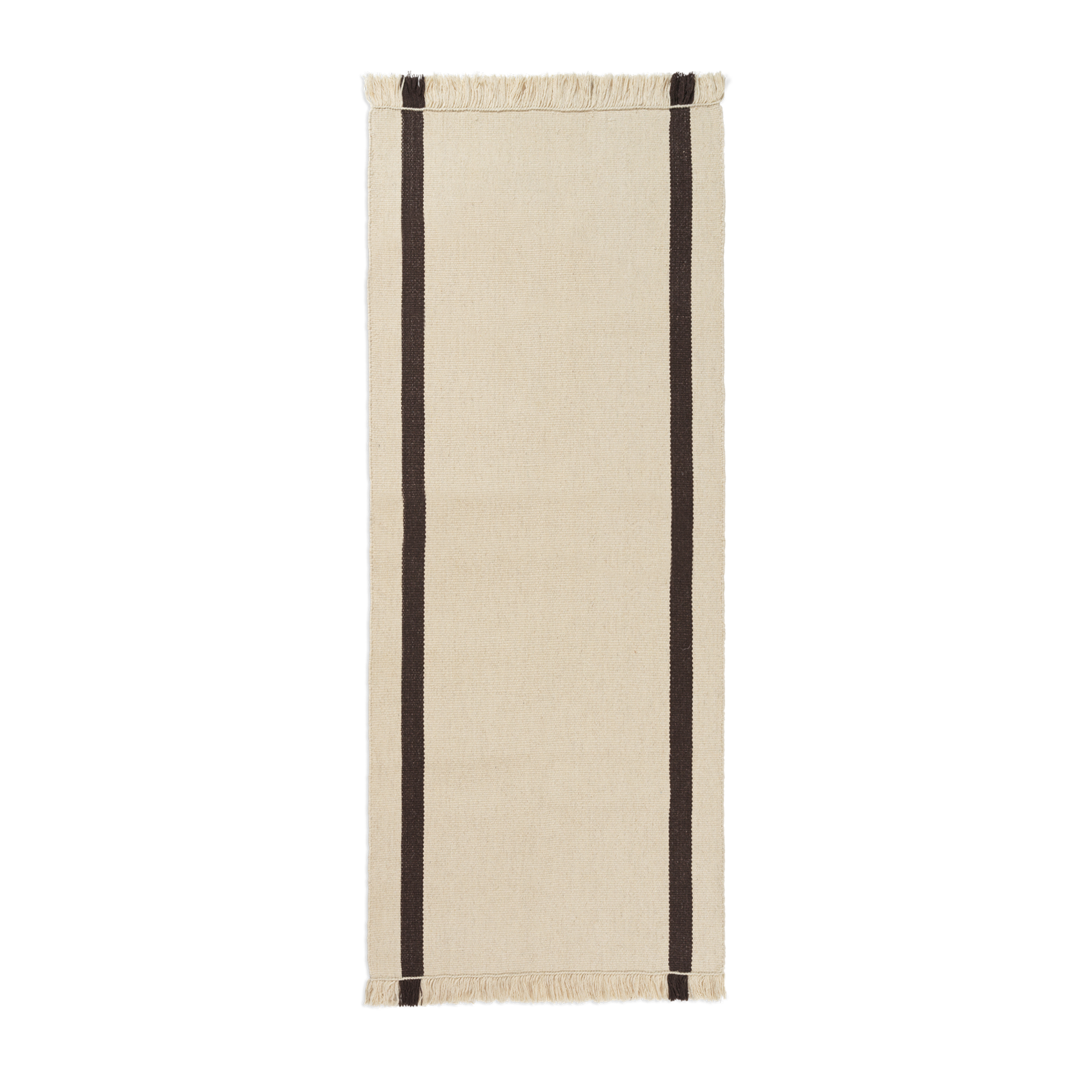 CALM KELIM cream runner with brown