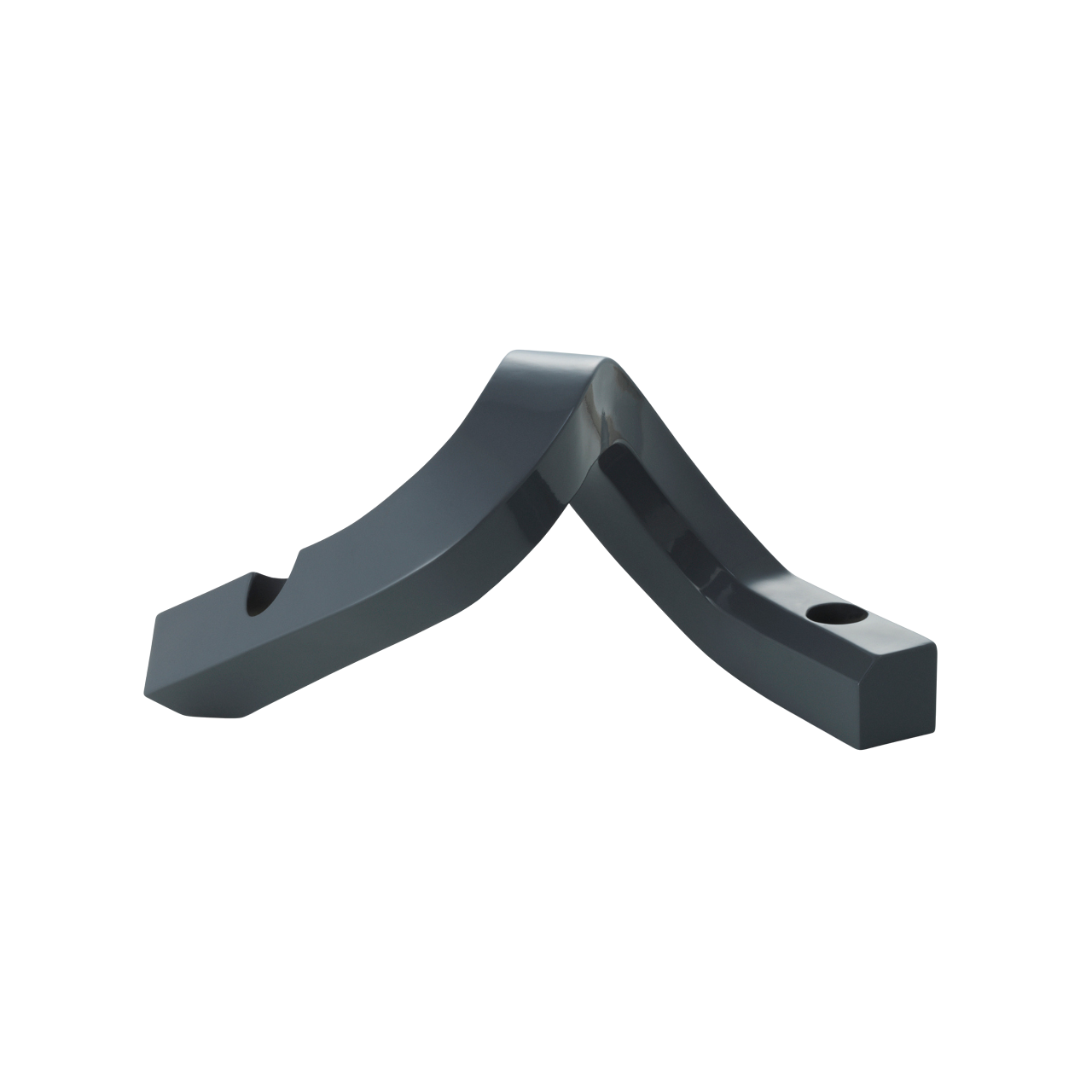 CROOKED TWO Candle Holder Gray