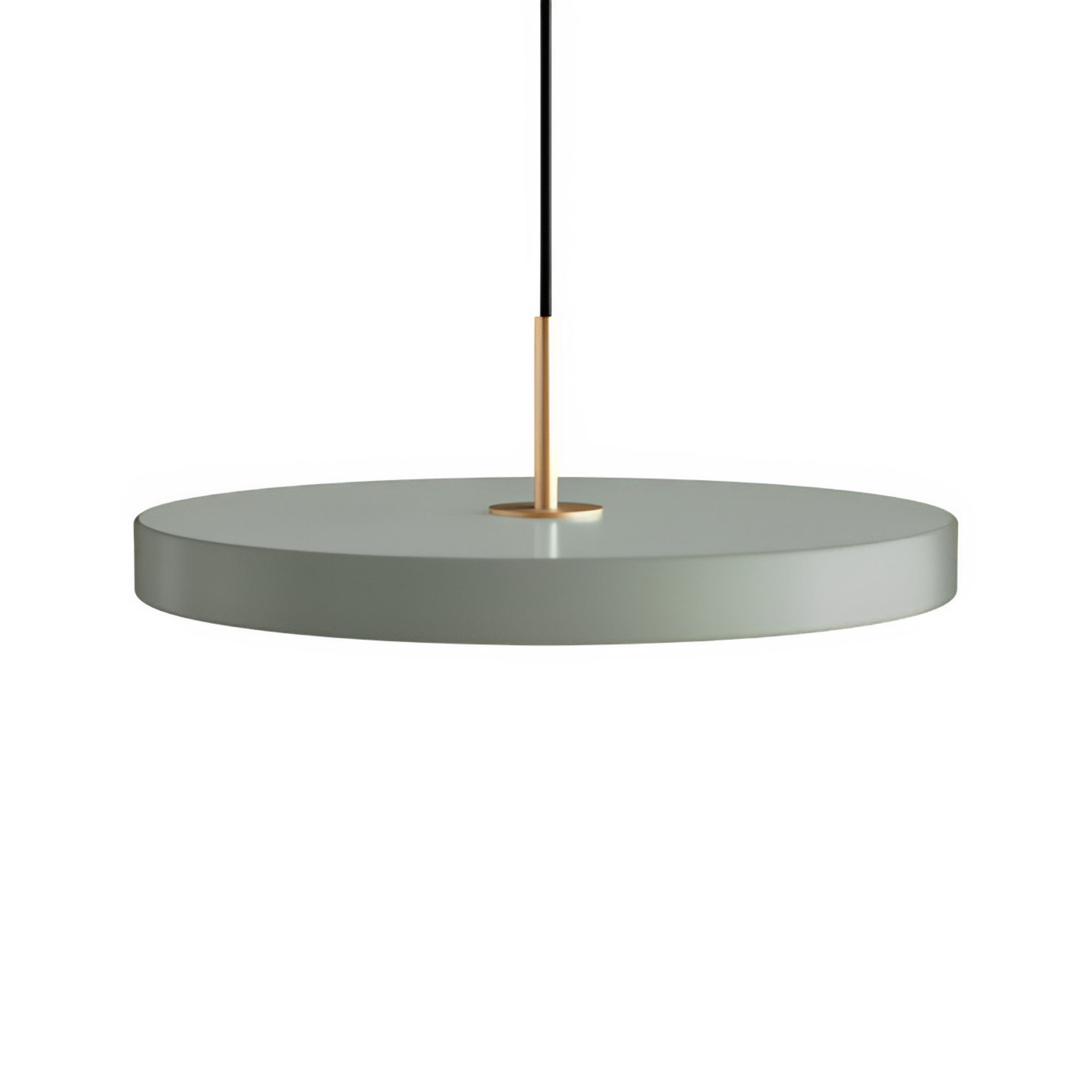 ASTERIA PLUS pendant lamp in olive with a gold accent