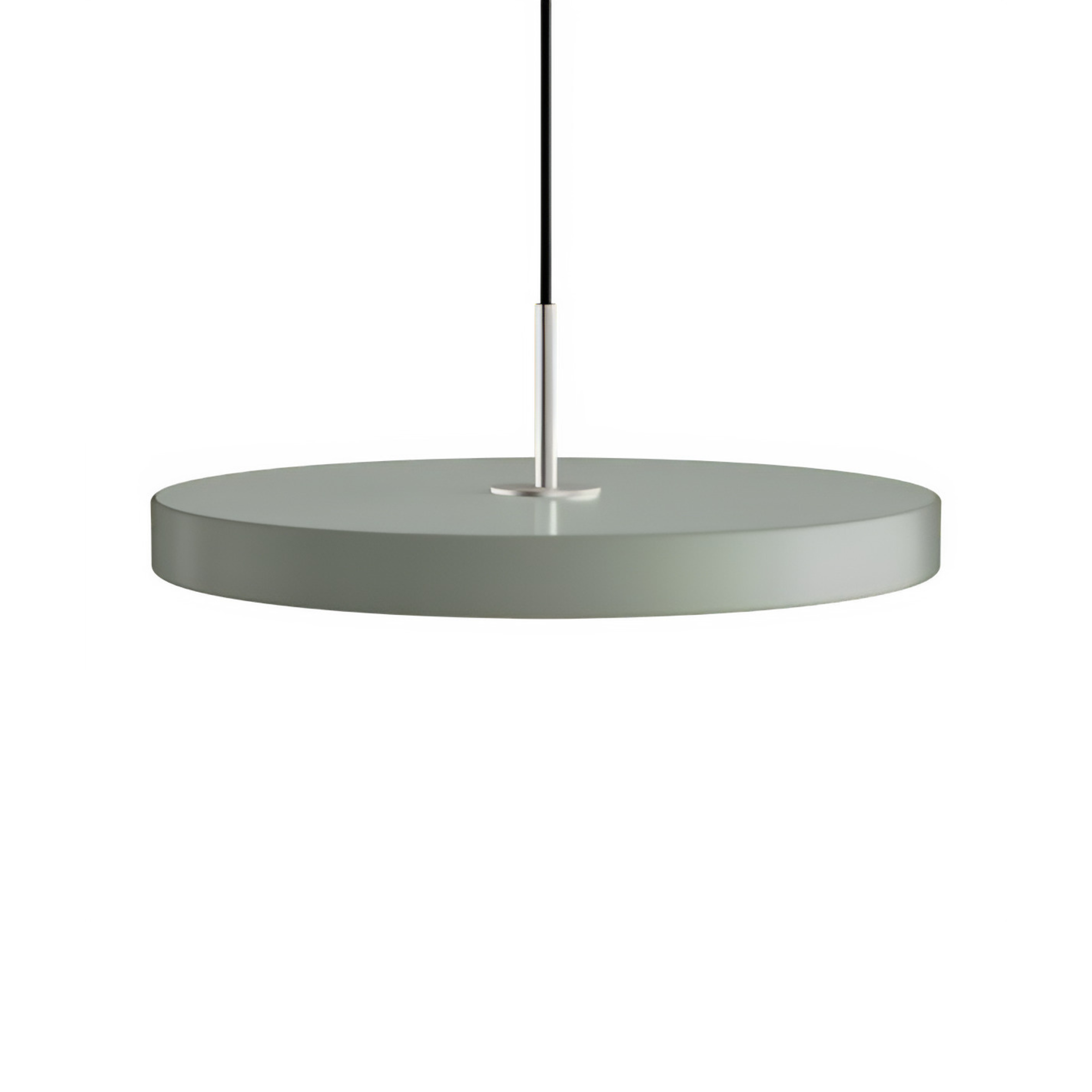 Závesná lampa ASTERIA PLUS olivová so strieborným doplnkom