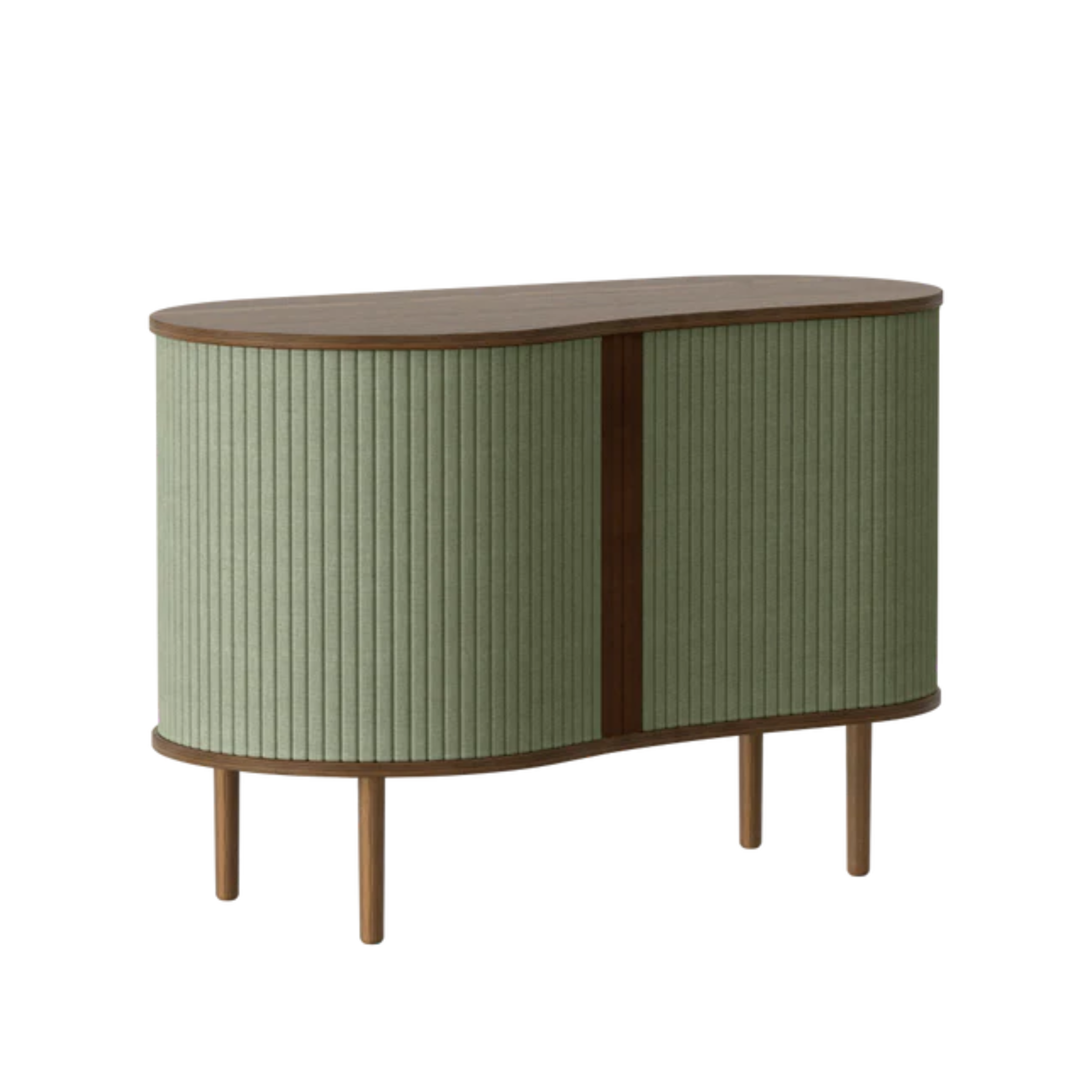 Komoda ODVAŽNÁ zelená s tmavým dubom