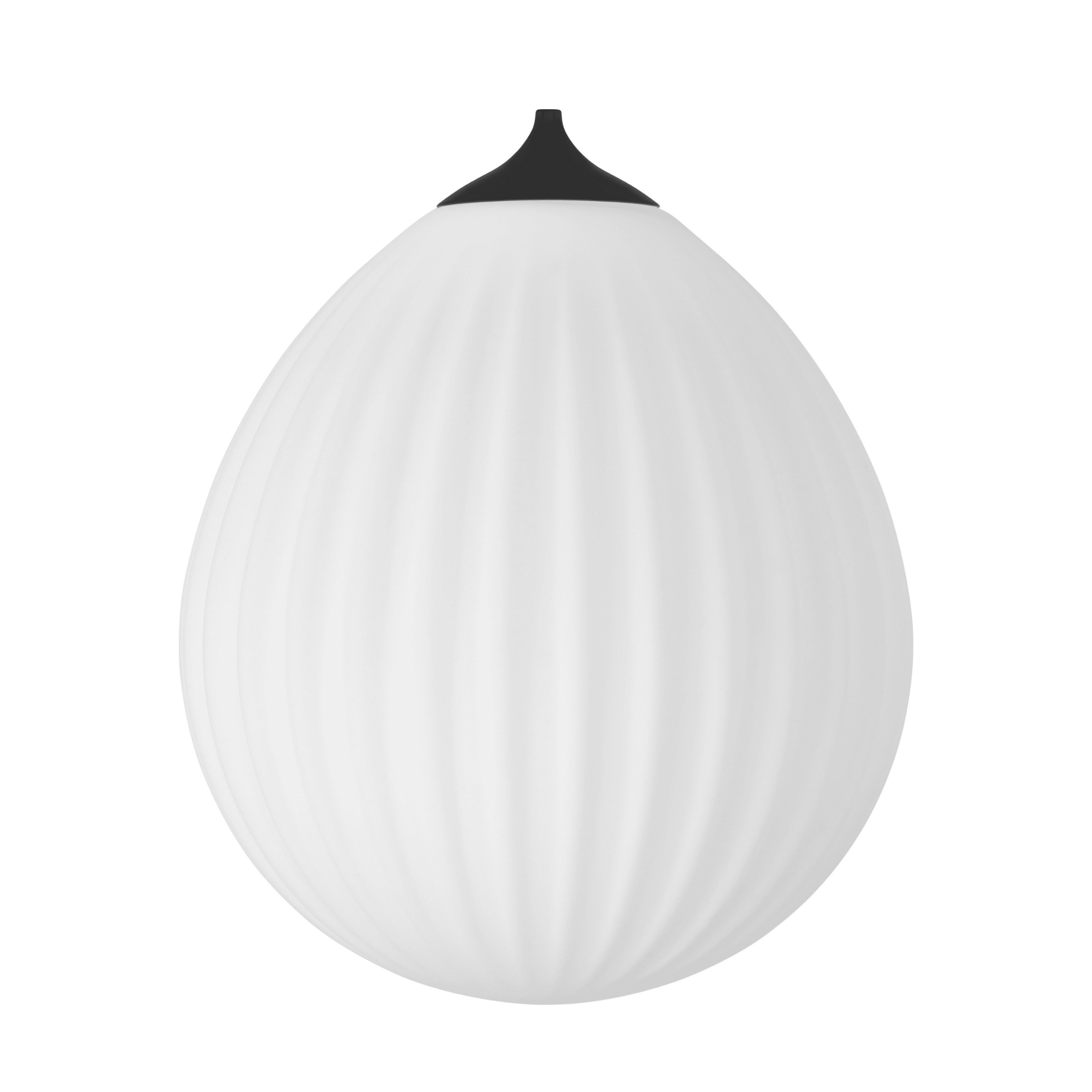 AROUND THE WORLD milk glass shade with black base