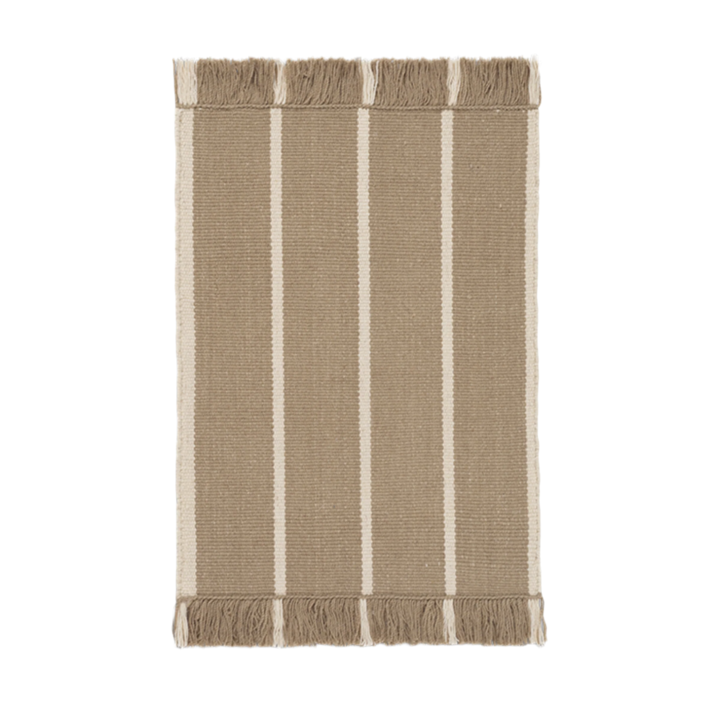 CALM KELIM caramel rug with beige